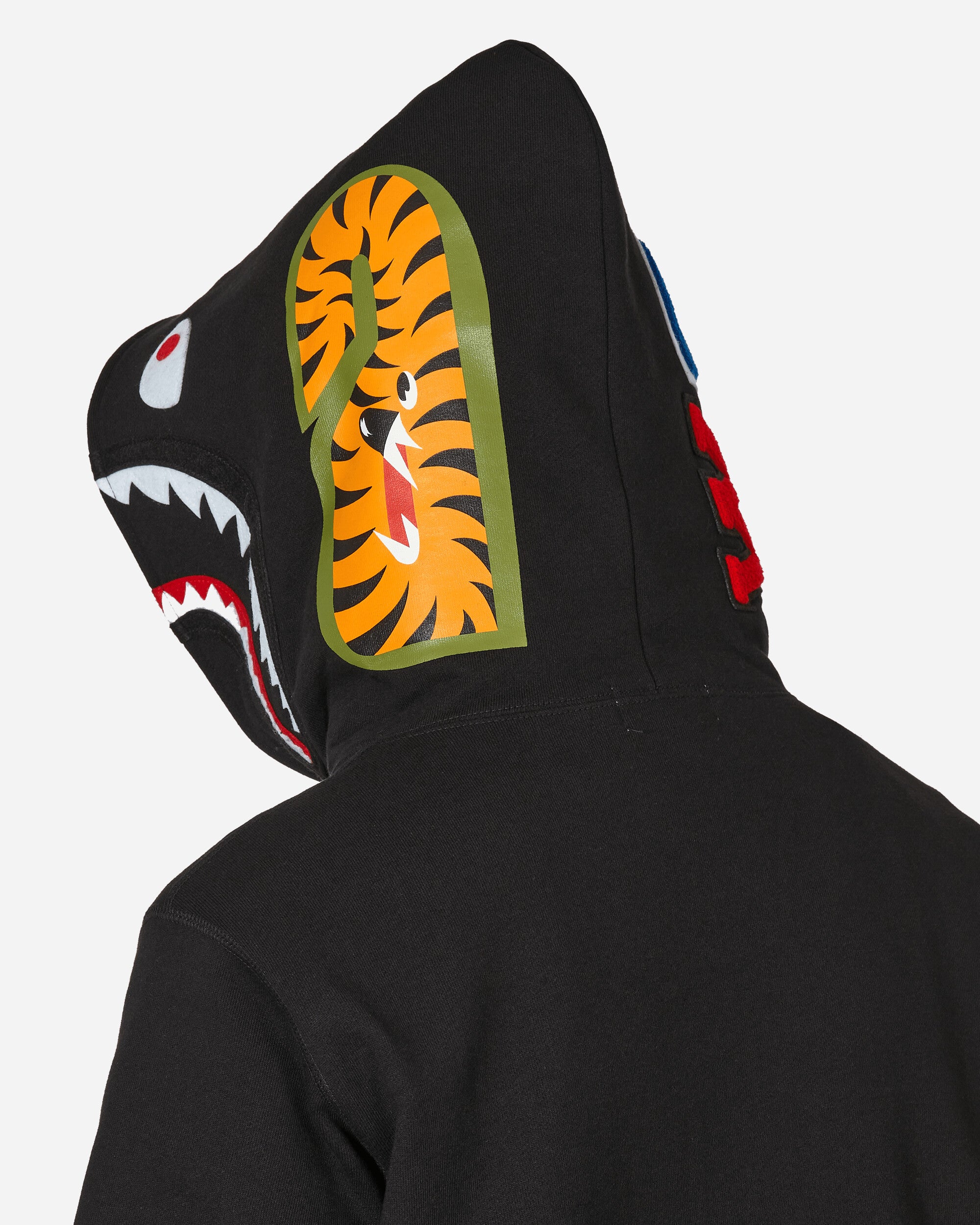 A Bathing Ape Shark Pullover Hoodie M Black Sweatshirts Hoodies 1K30114004 BLACK