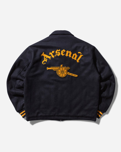 Aries Arsenal X Aries Wool Bomber Jacket Navy Coats and Jackets Bomber Jackets U06706 NAVY