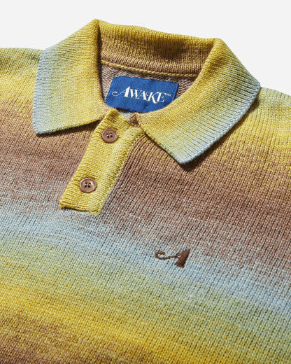 Awake NY Ombre Polo Collar Sweater Ombre Knitwears Sweaters AWK-FW24-KN002 OMBRE