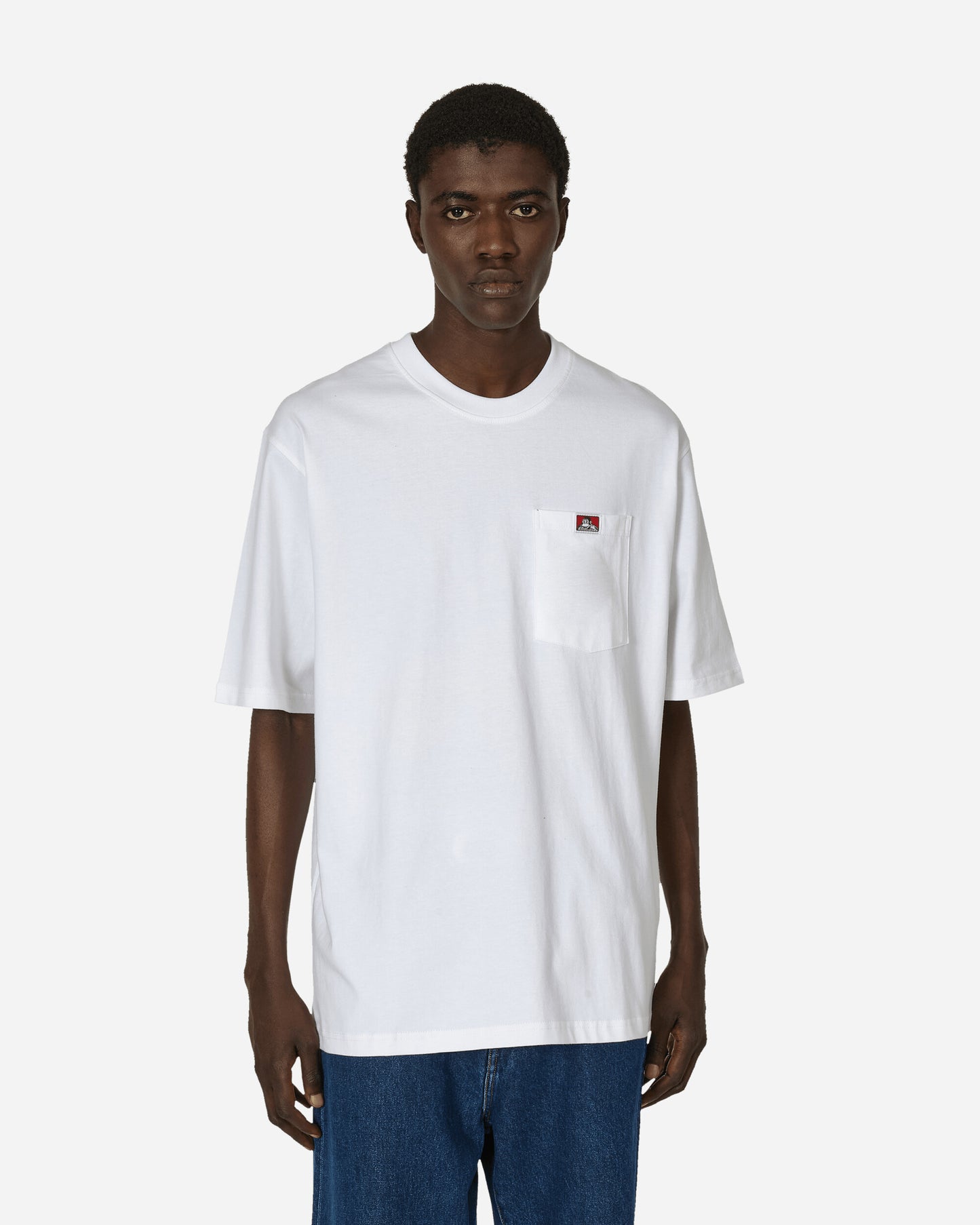 Ben Davis Classic Label Ss Pkt T-Heavyduty White T-Shirts Shortsleeve BEN910 001