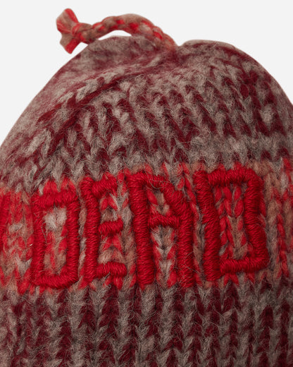 Brain Dead Alpaca Knit Ear Flap Beanie Red Multi Hats Beanies H04003996 REDM