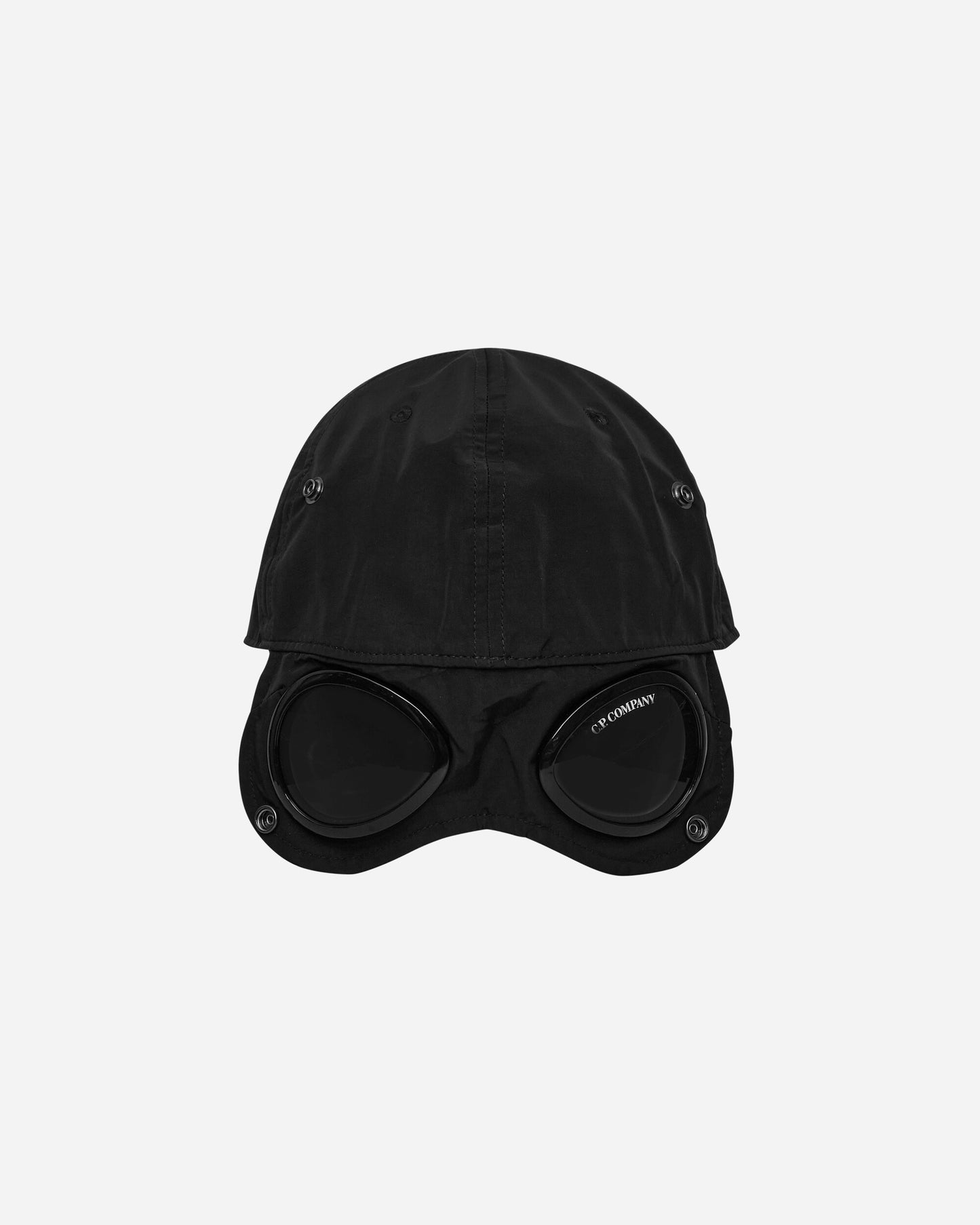 C.P. Company Chrome-R Goggle Cap Black Hats Caps 17CMAC146A005904A 999