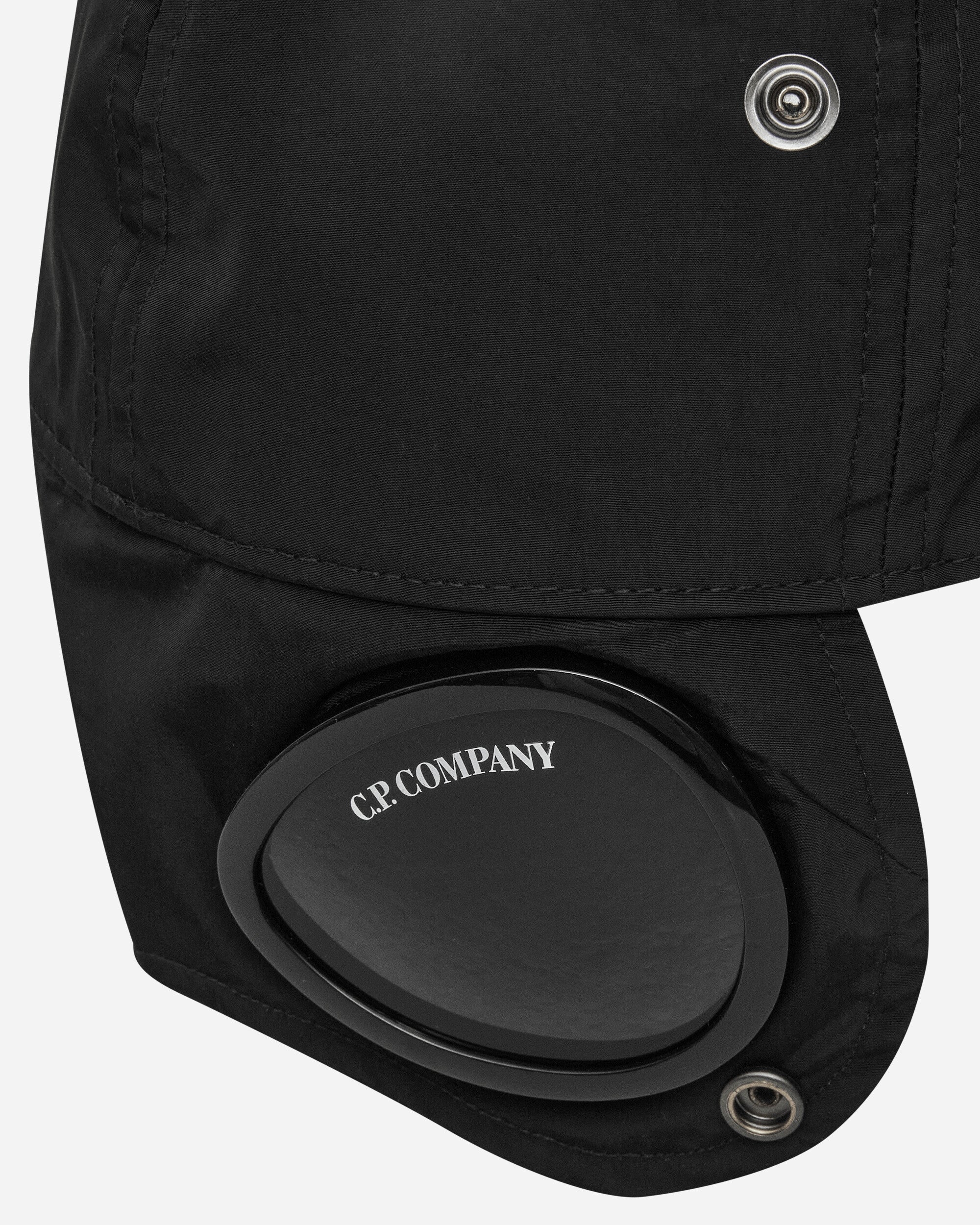 C.P. Company Chrome-R Goggle Cap Black Hats Caps 18CMAC146A-005904A 999