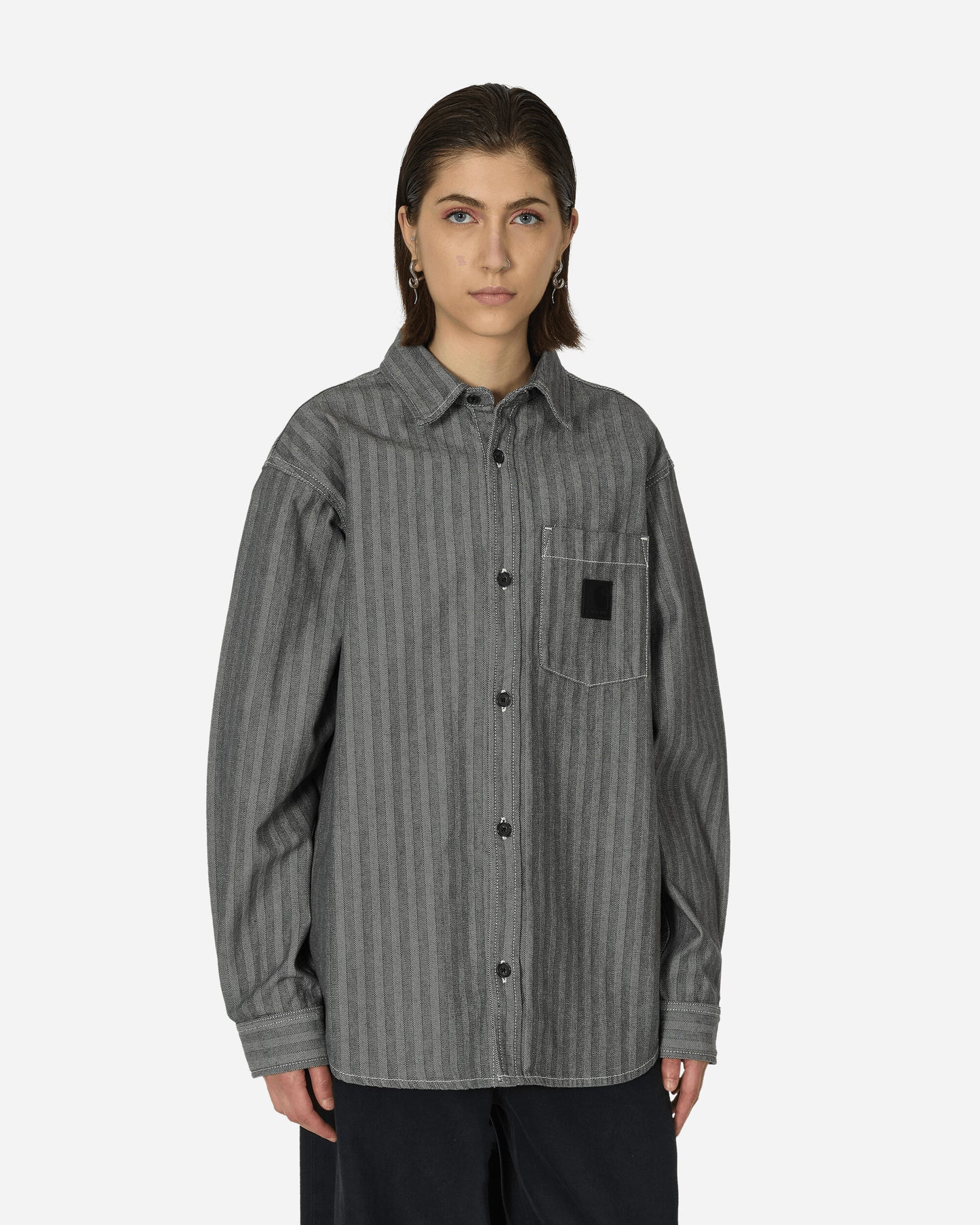 Carhartt WIP Menard Shirt Jac Grey Rinsed Shirts Overshirt I033577 9102