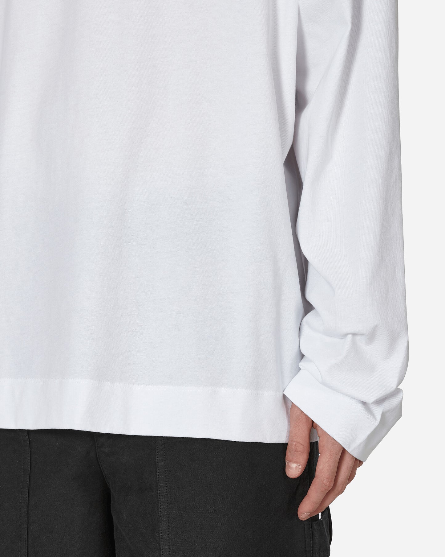 Dries Van Noten Hegland Jersey White T-Shirts Longsleeve 241-021119-8603 001