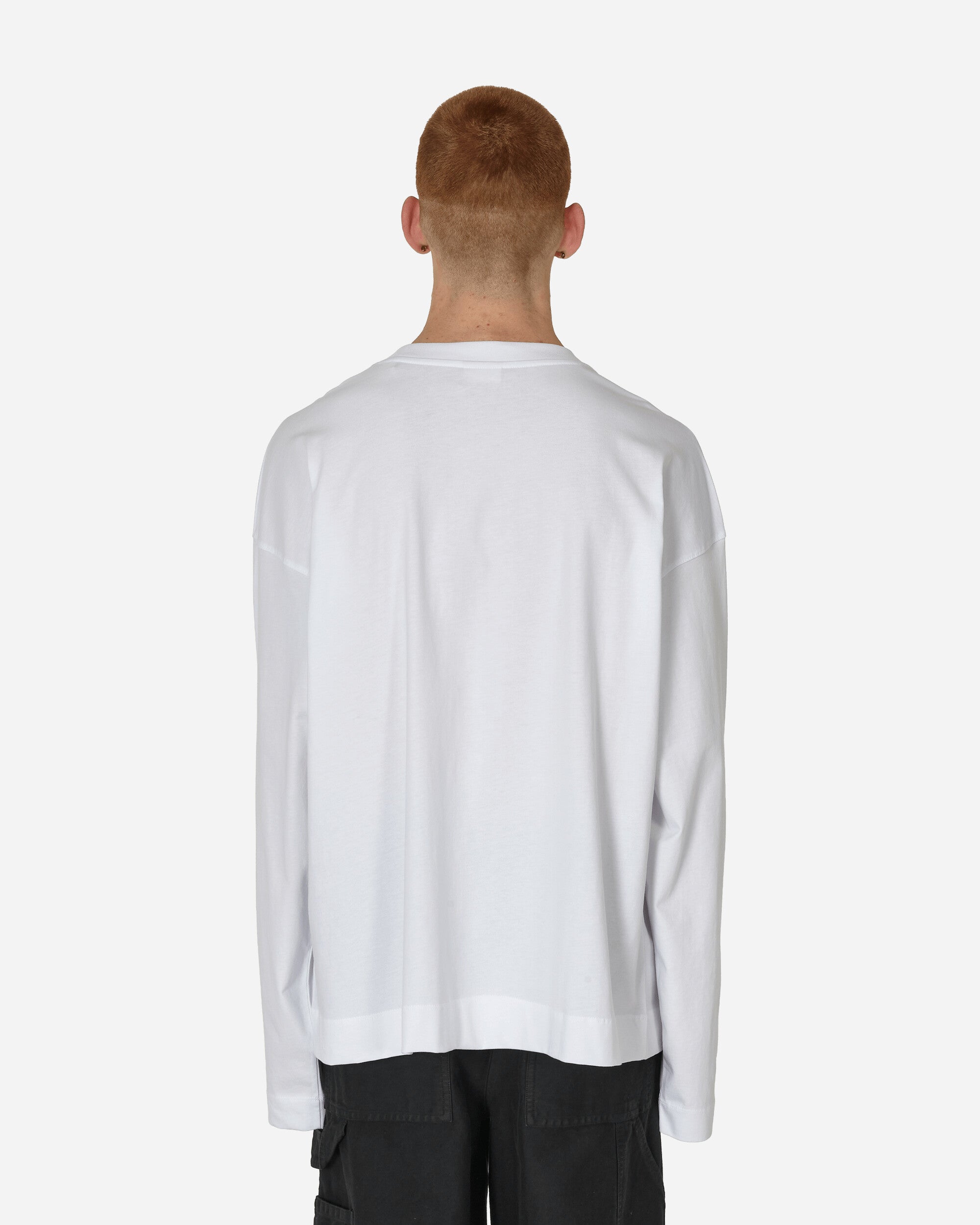 Dries Van Noten Hegland Jersey White T-Shirts Longsleeve 241-021119-8603 001