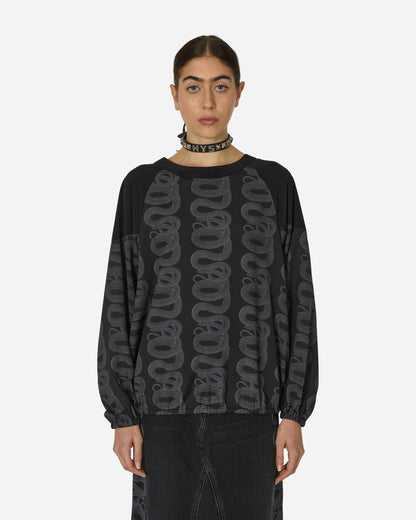 Hysteric Glamour Wmns Shirt Snake Loop Black T-Shirts Longsleeve 01233AH03 99