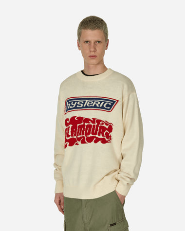 Hysteric Glamour Hg Combo Sweater White Knitwears Sweaters 02233NS07 WHITE