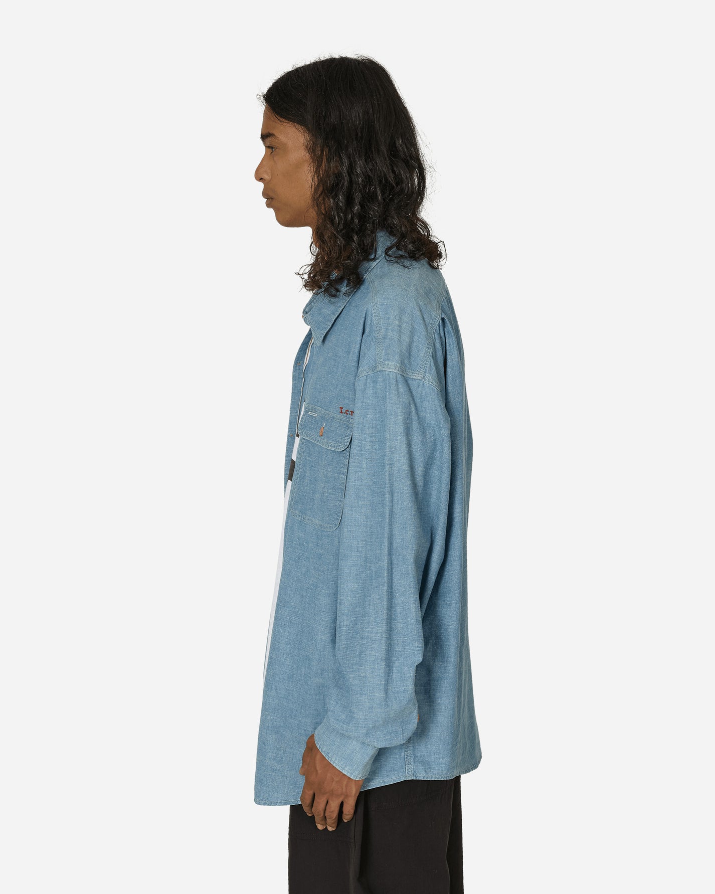 Indigo Camping Trailer Langer Chambray L/S Lt Ind T-Shirts Longsleeve 224905011011 LTIND