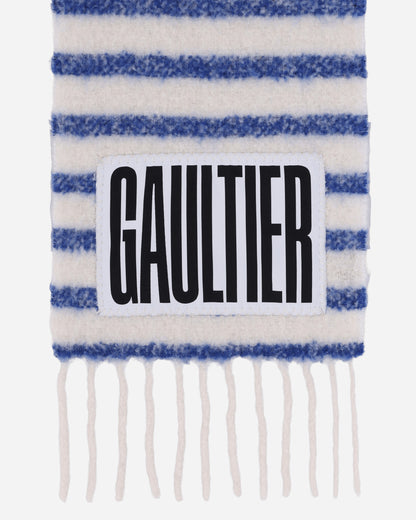 Jean Paul Gaultier Wmns Mohair Scarf White-Blue Gloves and Scarves Scarves and Warmneck EC037P-C548 0150