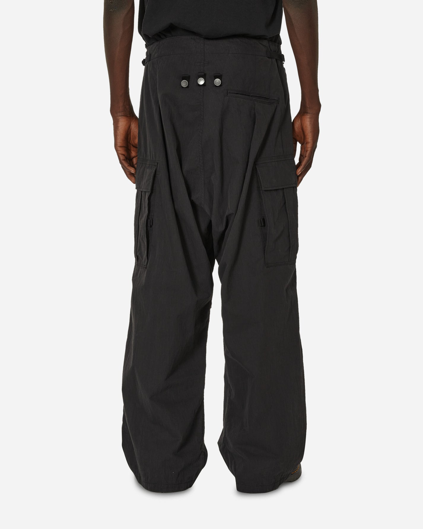 KAPITAL Rip Stop Jumbo Cargo Pants Black Pants Cargo EK-1374 1