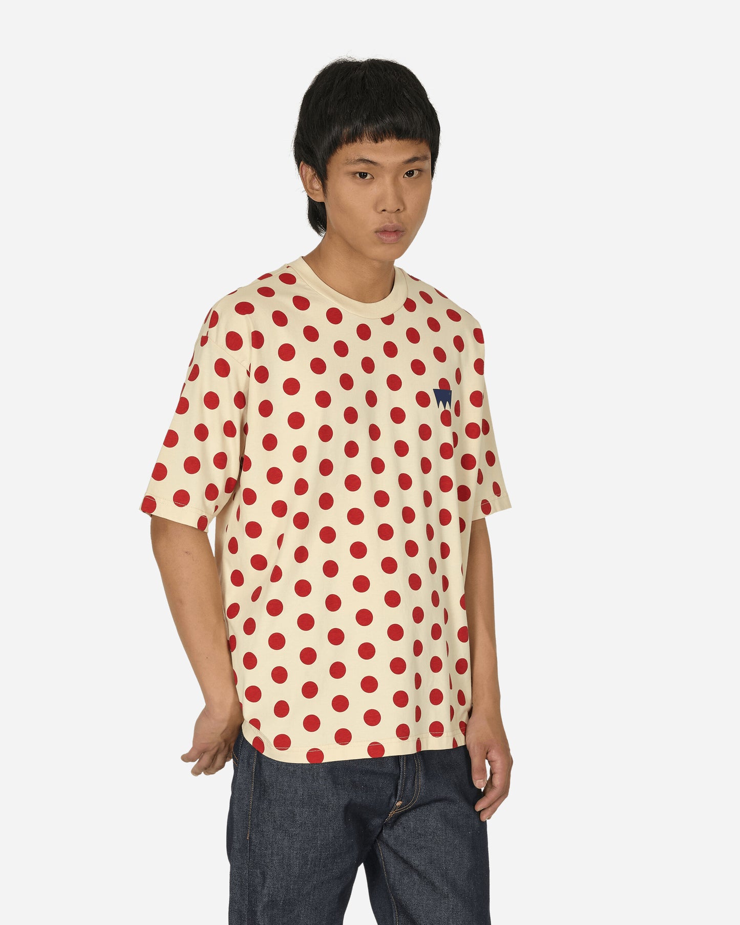 Levi's® Skateboarding Skate Graphic Box Tee Polka Dot Cream And Red T-Shirts Shortsleeve A1005-0026 WHITE