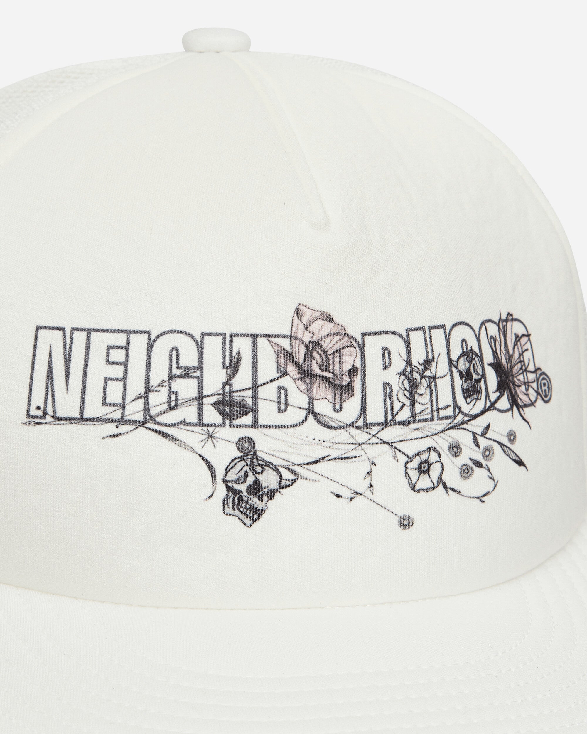 Neighborhood Nh × Dr Woo . Mesh Cap White Hats Caps 241HCDWN-HT01S 1