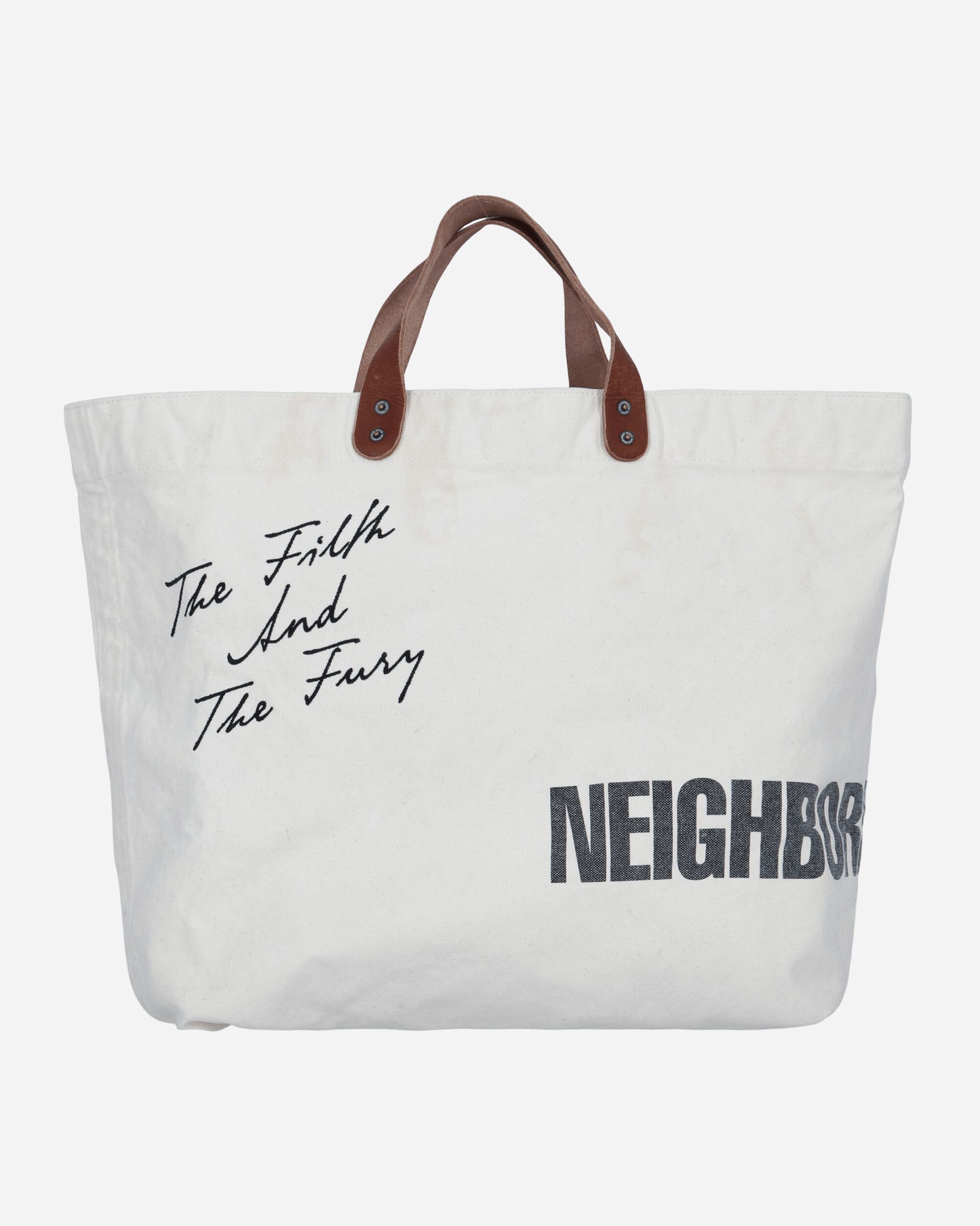 Neighborhood Washed Canvas Tote Bag Natural Bags and Backpacks Tote Bags 242TQNH-CG01 NA