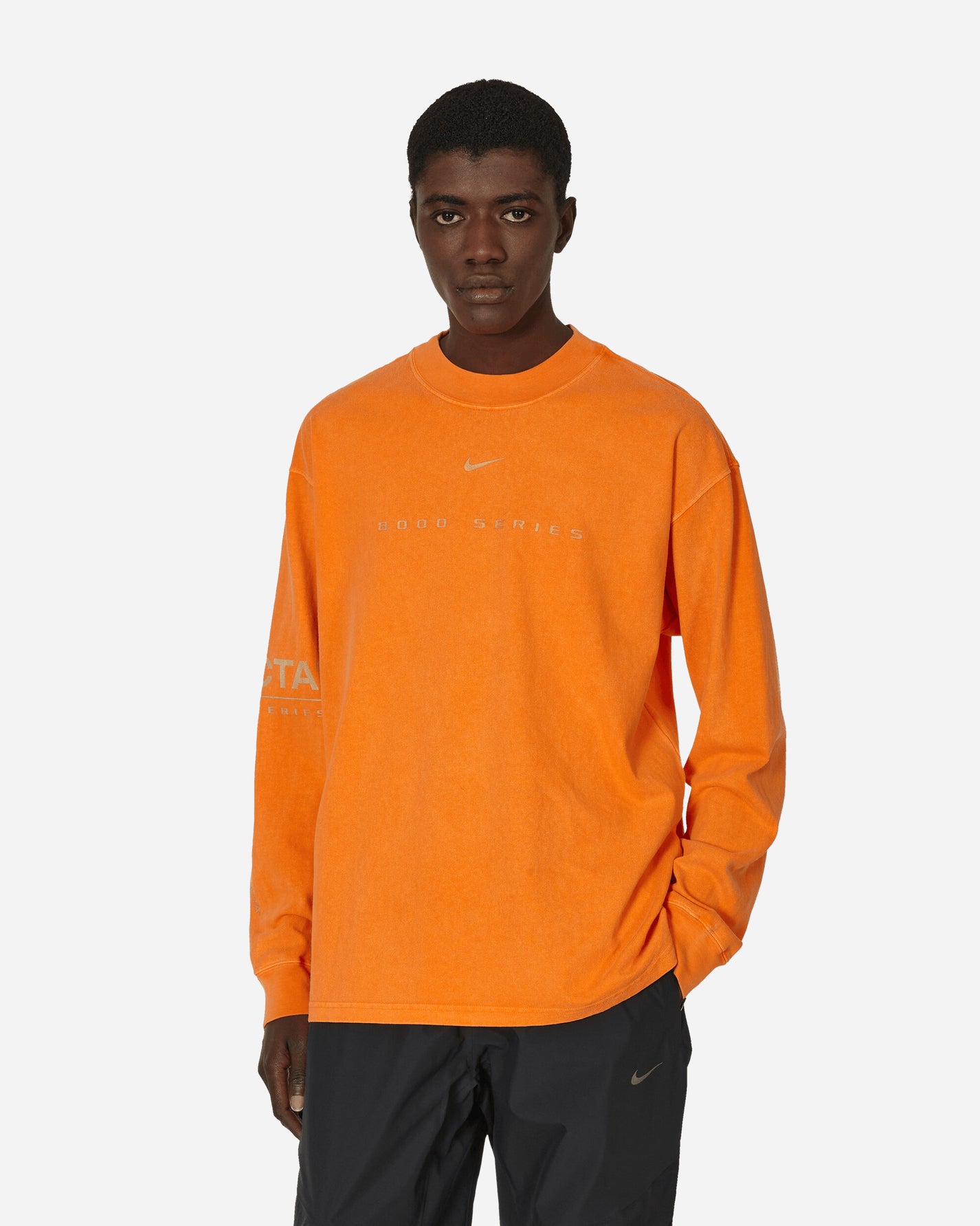 Nike M Nrg Tb Ls Mock Orange Horizon Sweatshirts Crewneck FQ6556-818