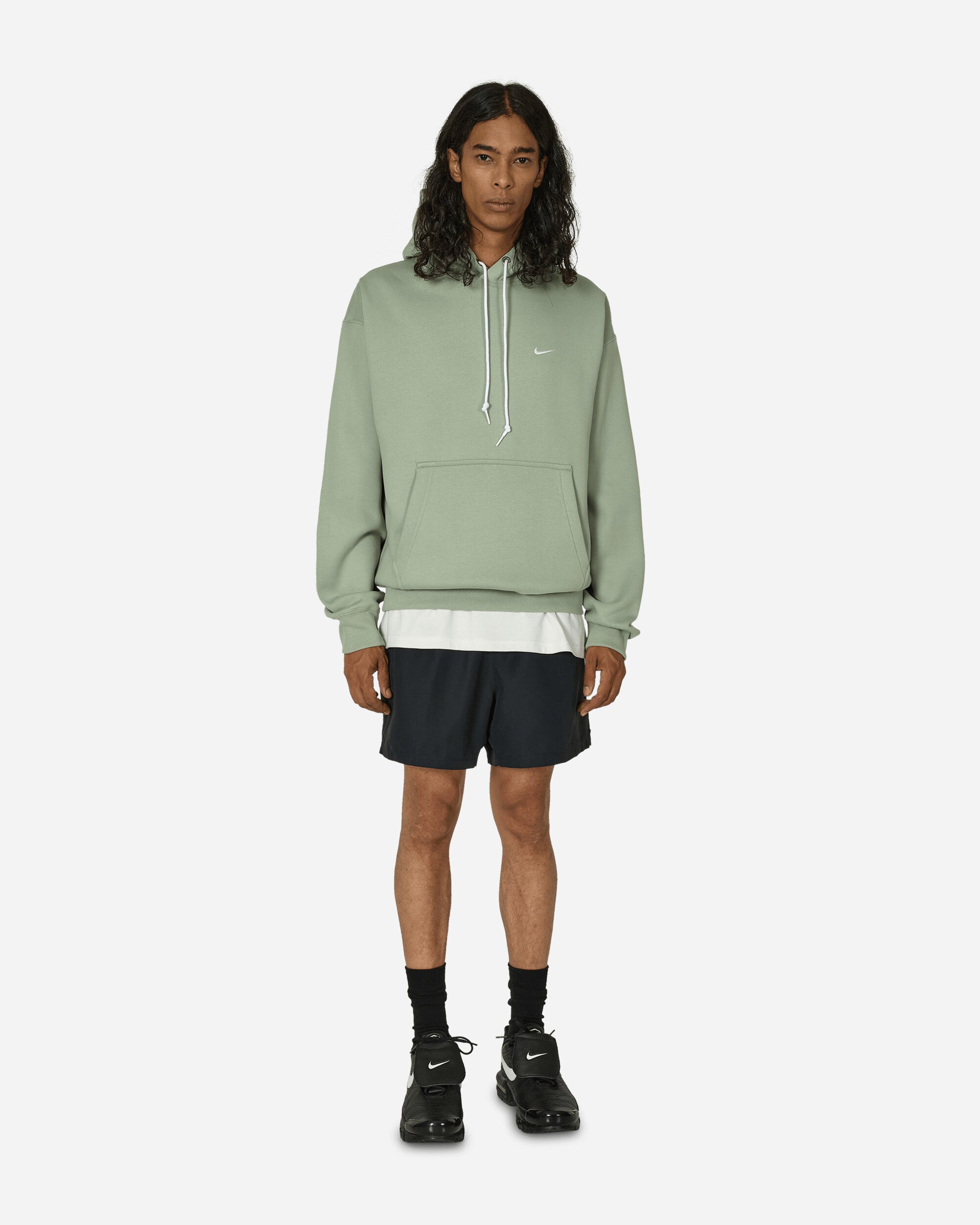 Nike M Nk Solo Swsh Flc Po Hoodie Jade Horizon/White Sweatshirts Hoodies DX1355-370