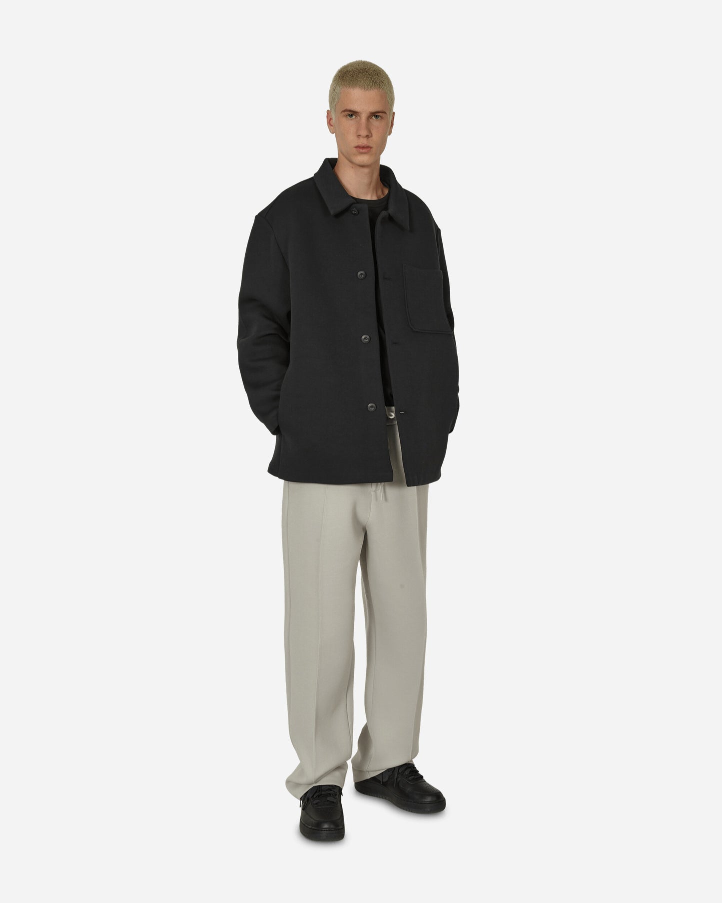 Nike M Nk Tch Flc Reimagine Shacket Black/Black Coats and Jackets Jackets FB8167-010