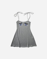 No Dress Wmns No Cry Crying Eyes Print Contrast Camisole Dress Grey Dresses Dress Short NC08-G GREY