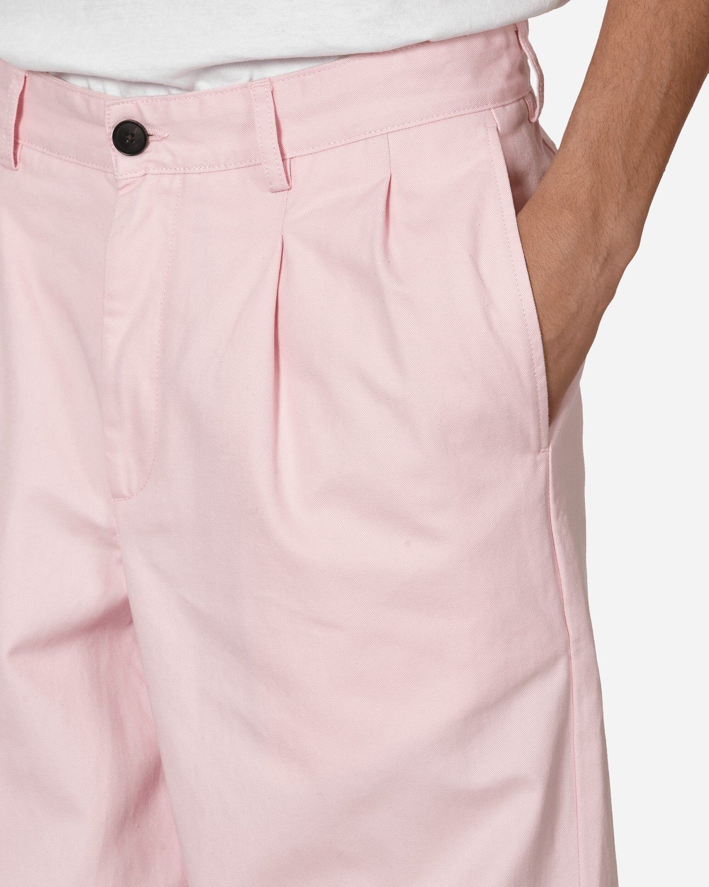 Noah Twill Double-Pleat Pants Pink Pants Trousers P095SS24 PNK