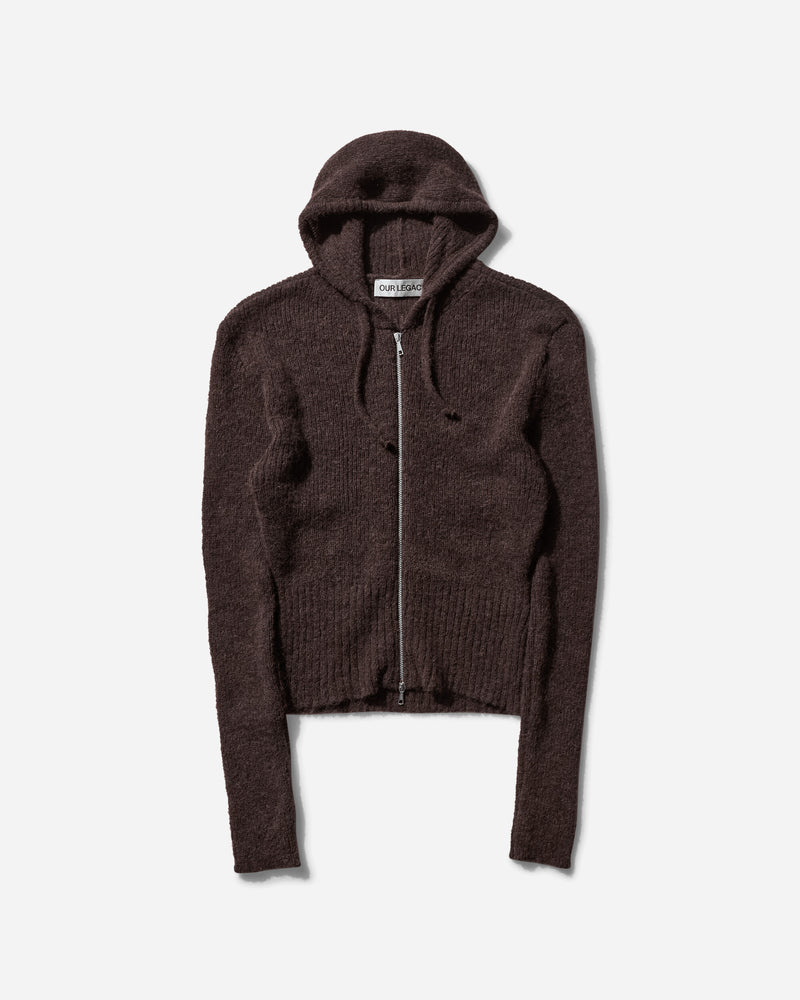 Our Legacy Compact Hood Brown Sweatshirts Zip-Ups W4243CSB SB