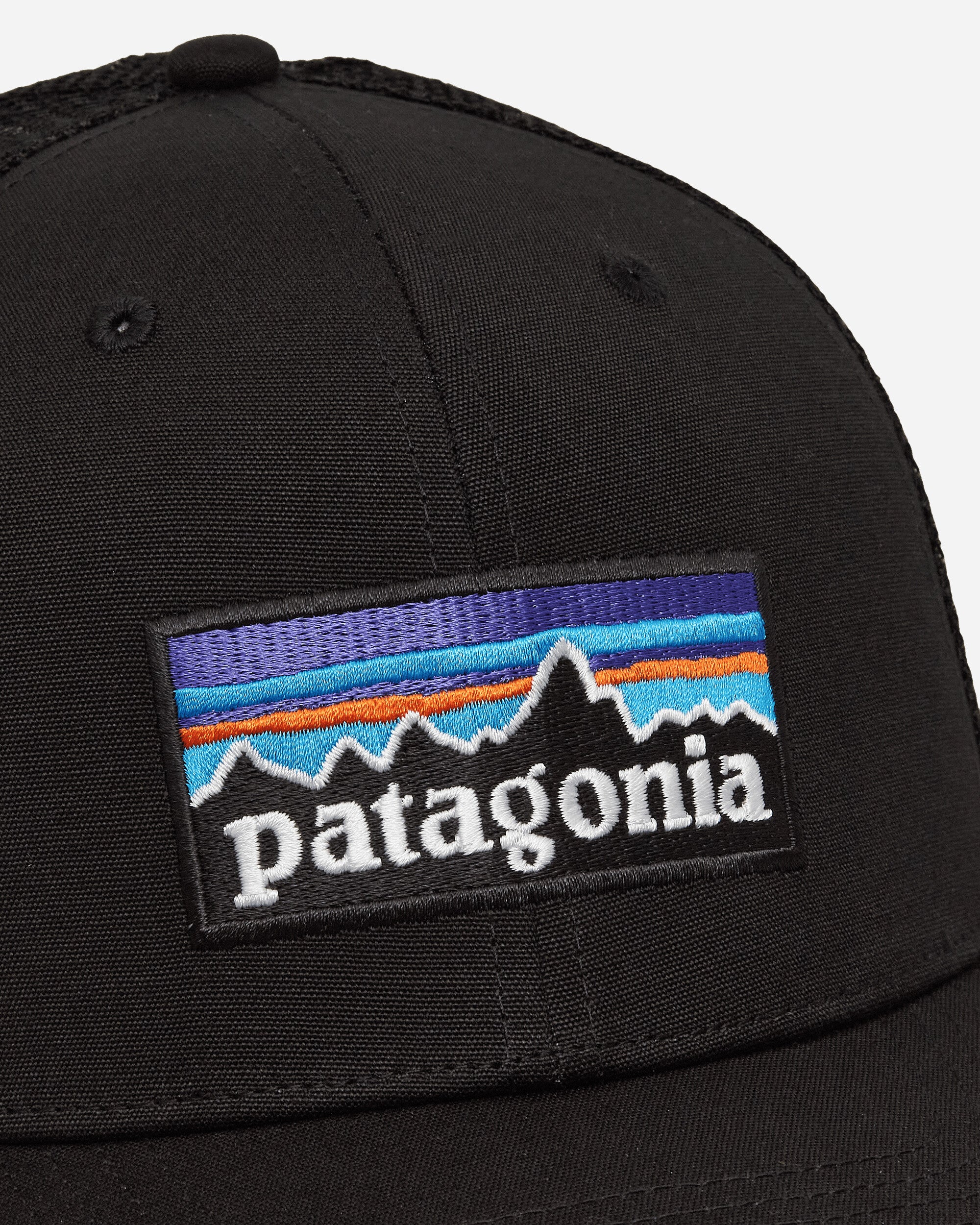 Patagonia P-6 Logo Trucker Hat Black Hats Caps 38289 BLK