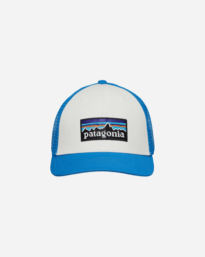 Patagonia P-6 Logo Trucker Hat White w/Vessel Blue Hats Caps 38289 WVLB