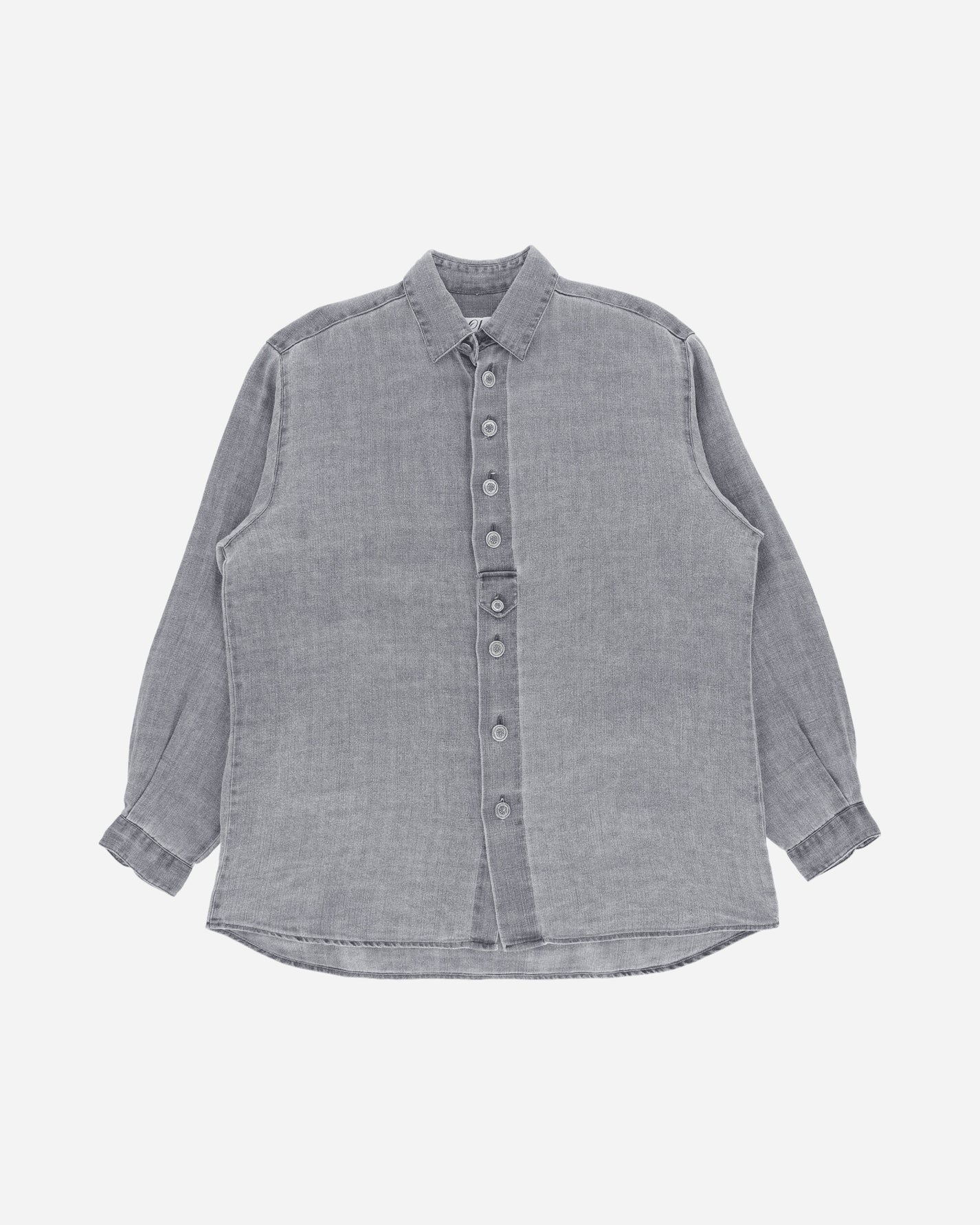 Pezze Vintage Wmns Raw Linen Overshirt Grey Shirts Shortsleeve Shirt 027245 1