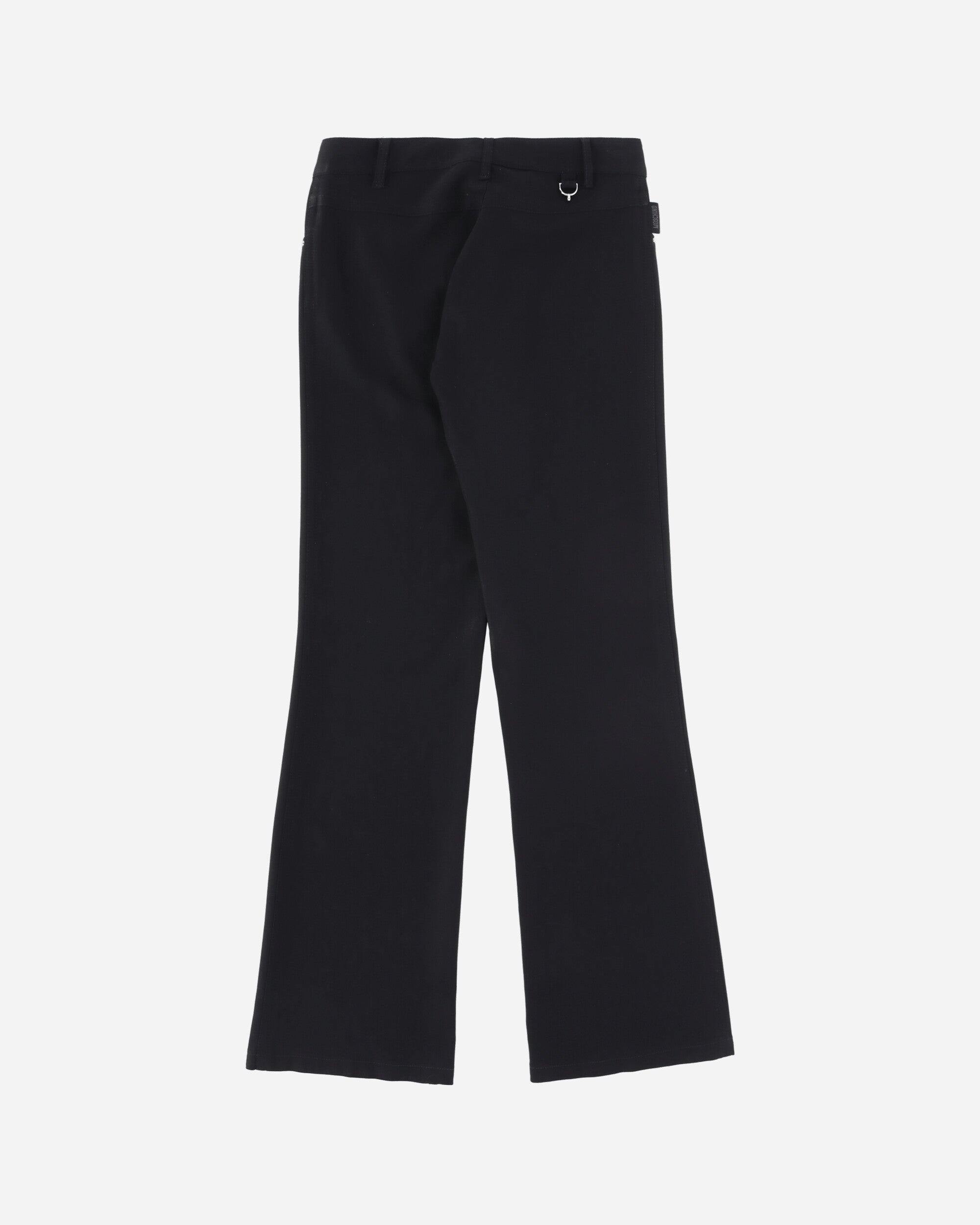 Pezze Vintage Wmns Moschino Low Waist Flared Trousers With Hook Black Pants Trousers 0672431 1