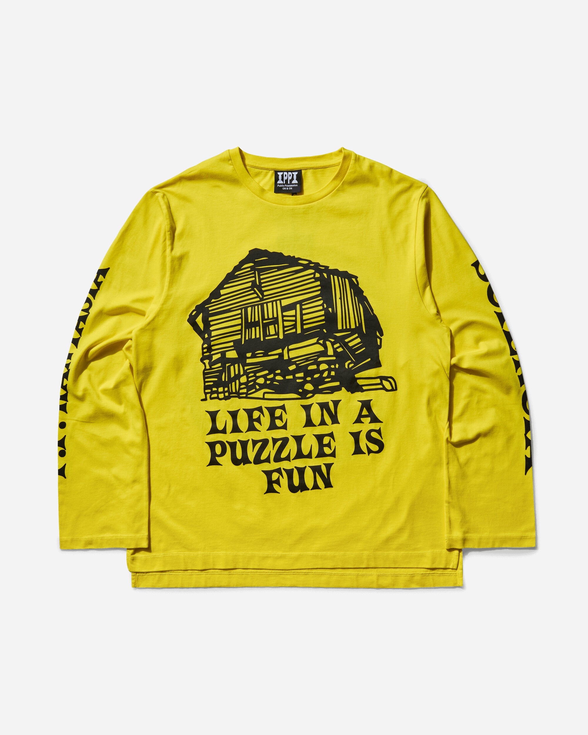 Public Possession Phantasia Sciencia Longsleeve Yellow T-Shirts Longsleeve PPMODA24-109  1