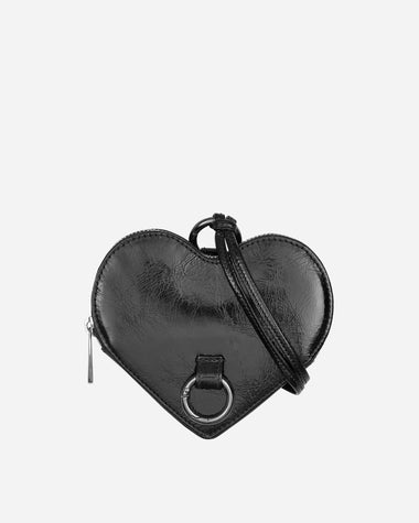 Safsafu Wmns Amor Neck Wallet Black Exclusive Black Bags and Backpacks Pouches 1-23-B9 007