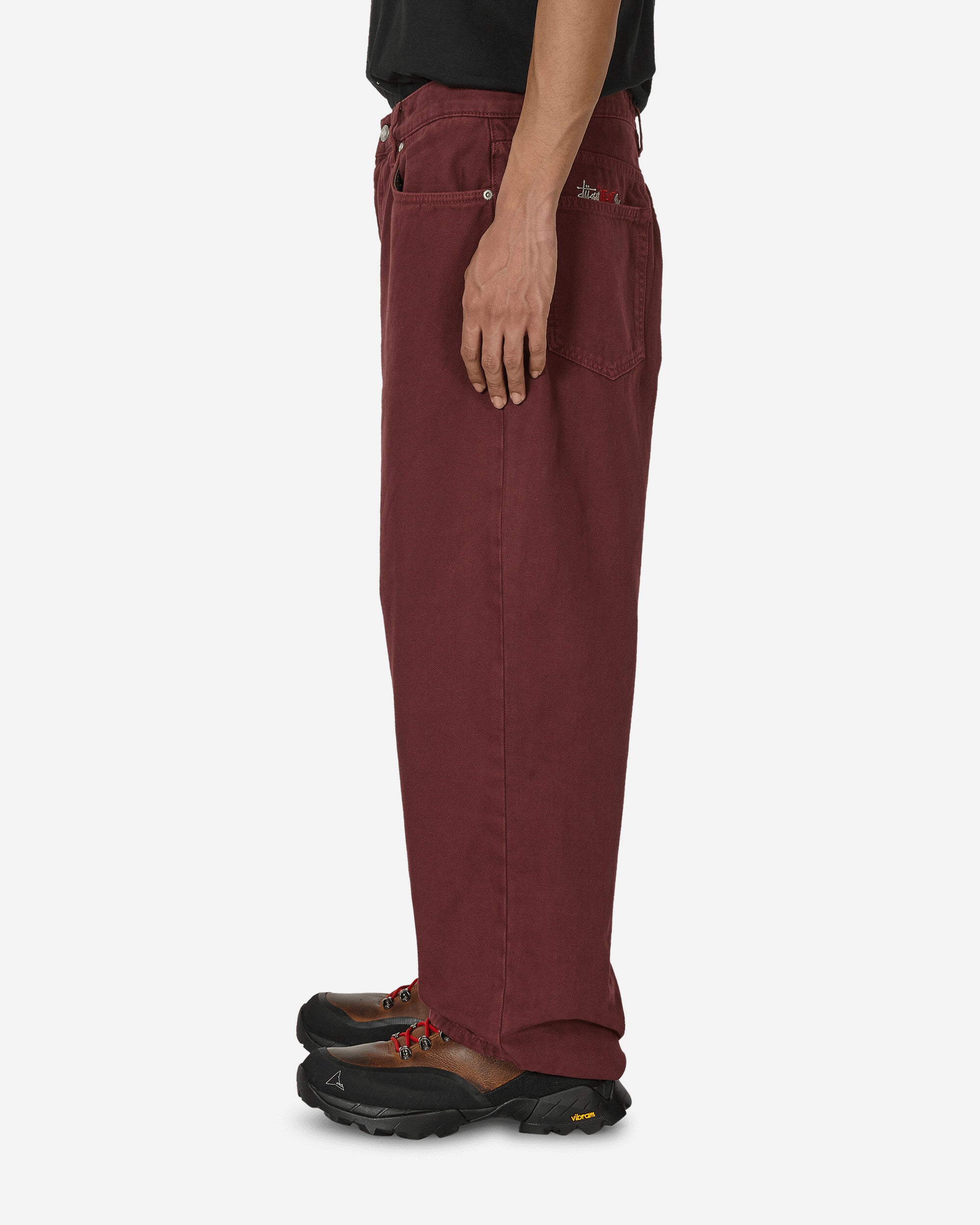 Stüssy Big Ol Jean Washed Canvas Wine Pants Denim 116618 0606