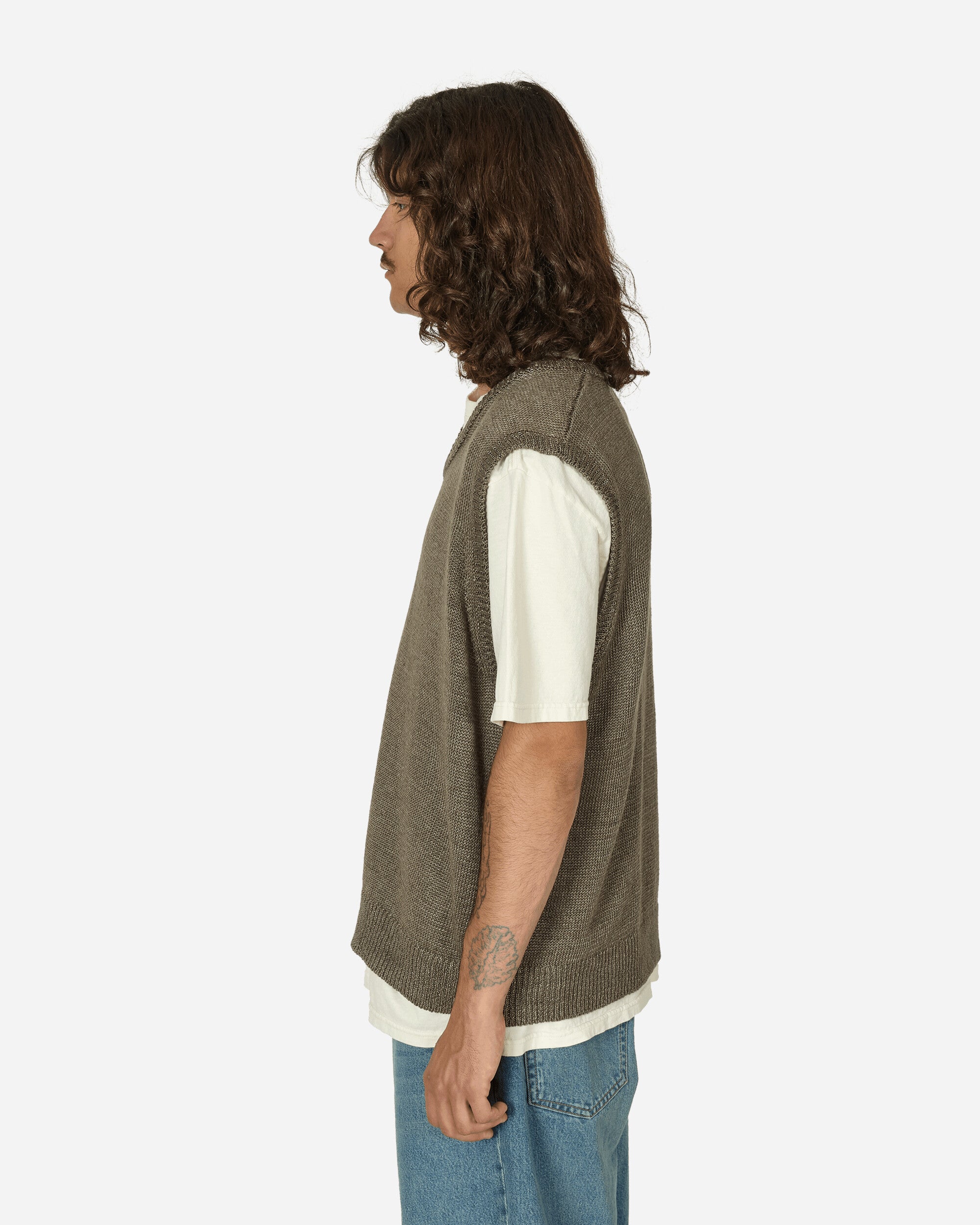 Stüssy Loose Knit Linen Vest Stone Knitwears Gilets 117234 1015