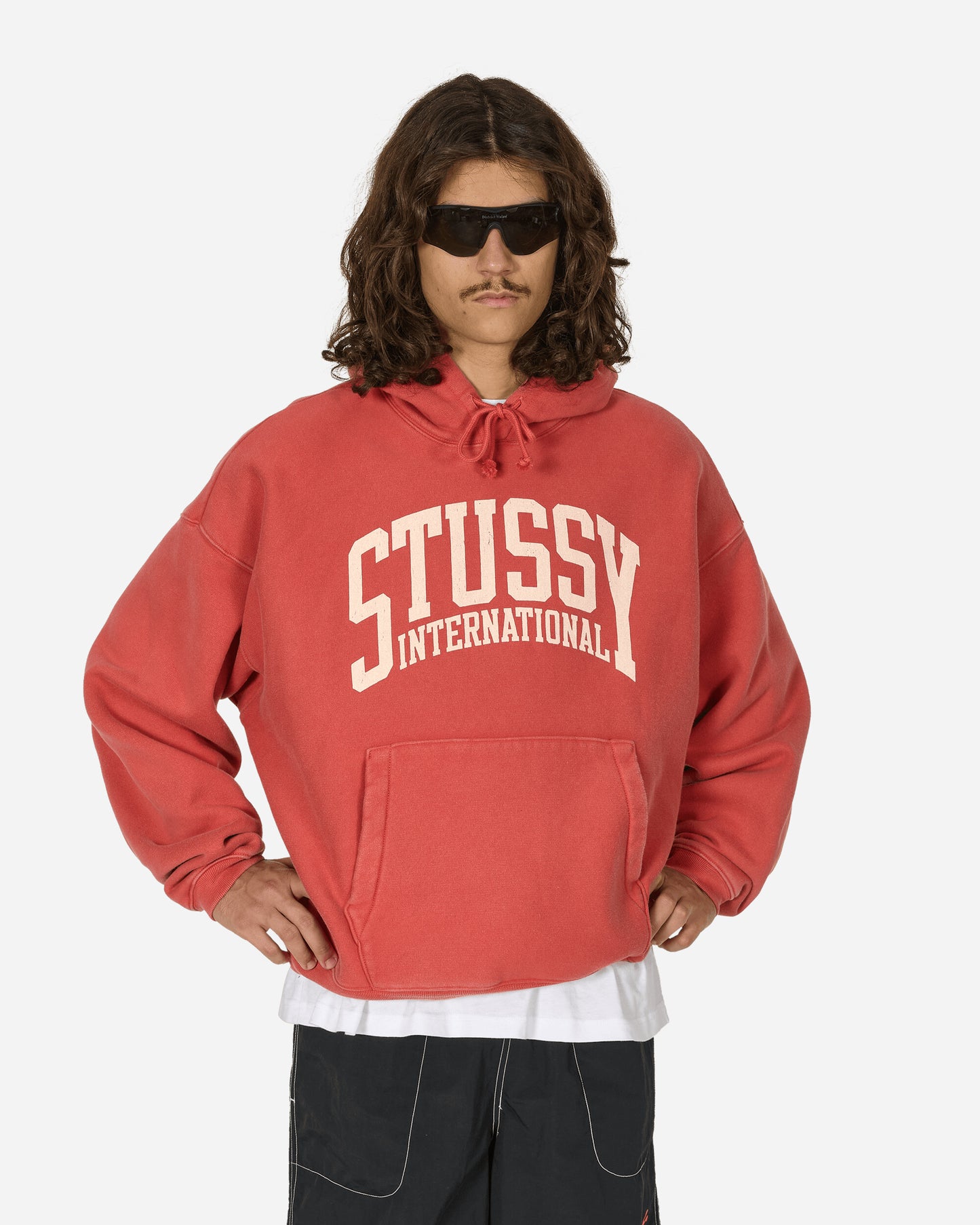 Stüssy Stussy Intl Relaxed Hood Washed Red Sweatshirts Hoodies 118550 2587