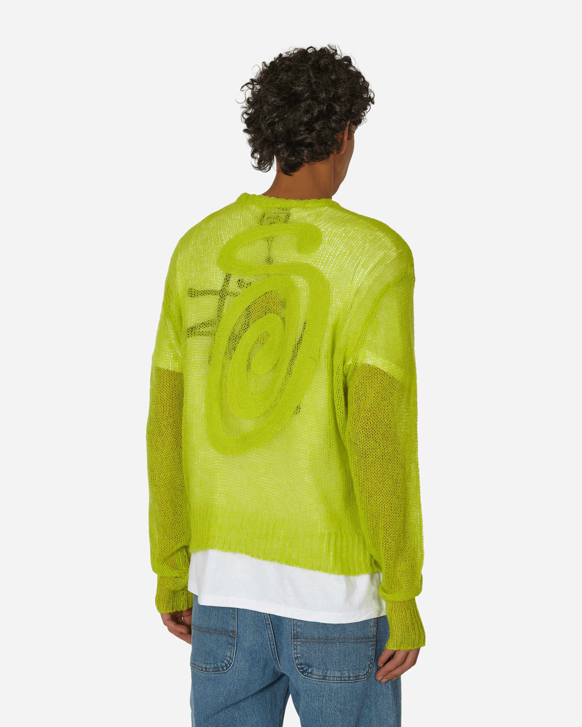 Stüssy S Loose Knit Sweater Lime Knitwears Sweaters 117205 LIME