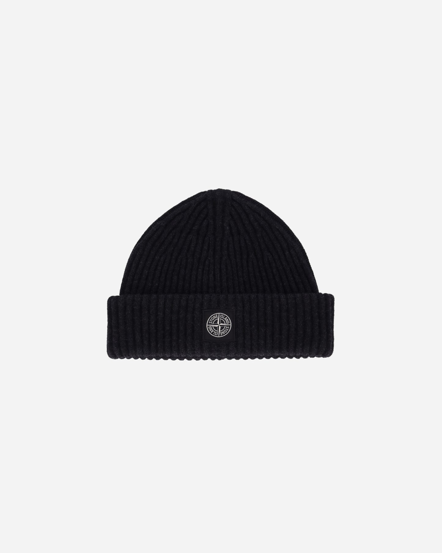 Stone Island Wool Short Beanie Charcoal Melange Hats Beanies 8115N22C3 V0M65