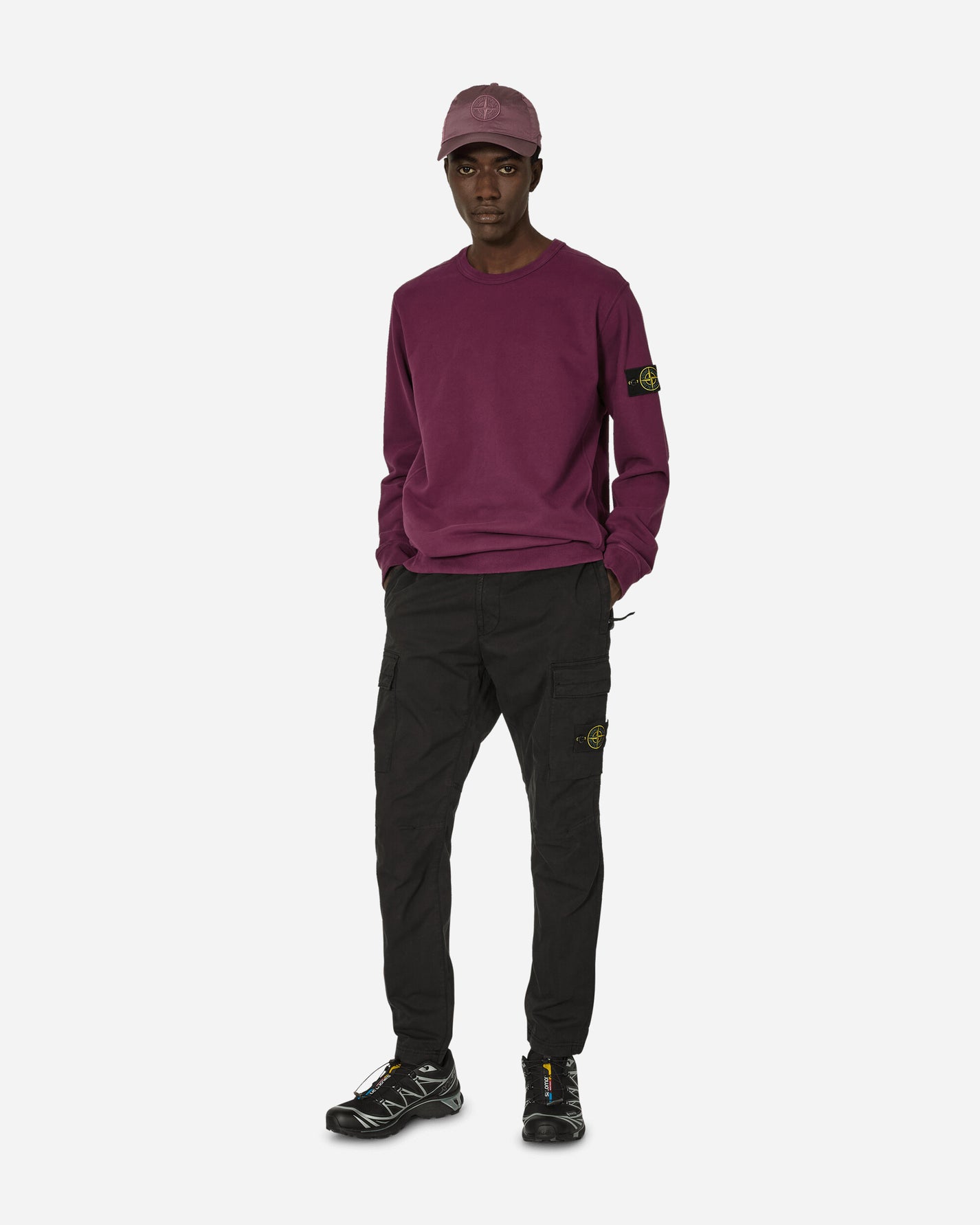 Stone Island Crewneck Sweatshirt Dark Burgundy Sweatshirts Crewneck 811562420 V0011