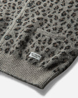 WACKO MARIA Leopard Mohair Cardigan Gray Knitwears Cardigans 24FW-WMK-KN12 GRAY