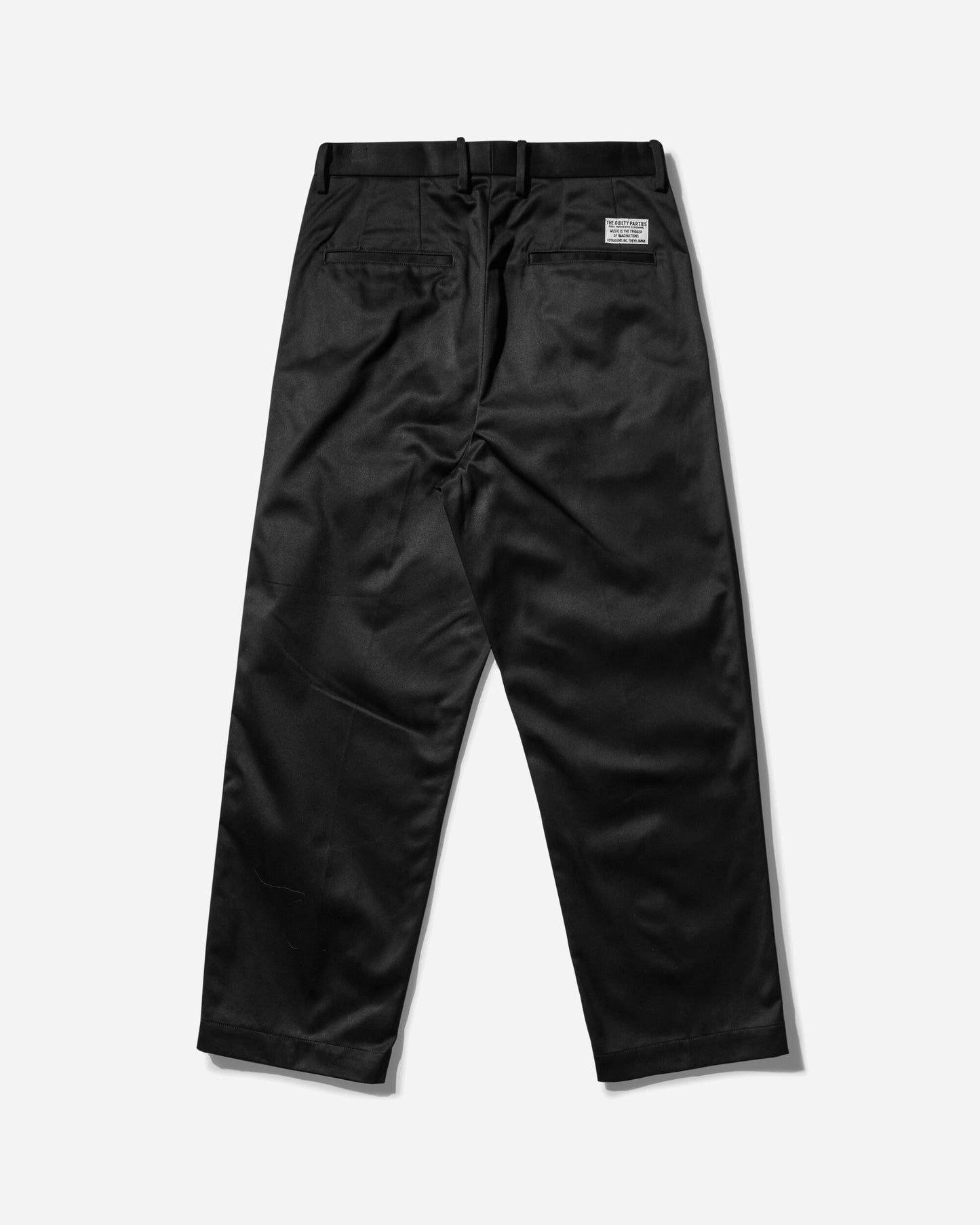 WACKO MARIA Double Pleated Chino Trousers Black Pants Casual 24FW-WMP-PT02 BLACK