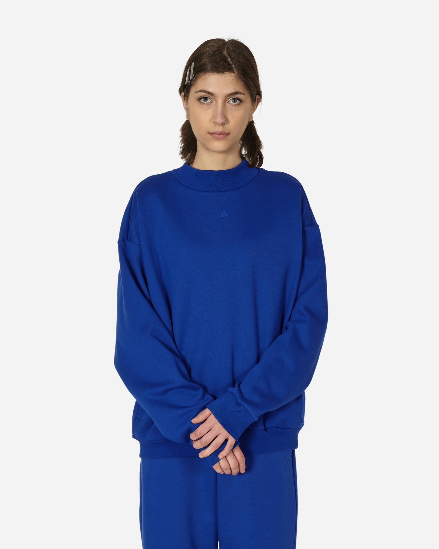 adidas One Fl Crew Lucid Blue Sweatshirts Crewneck IX1963 001