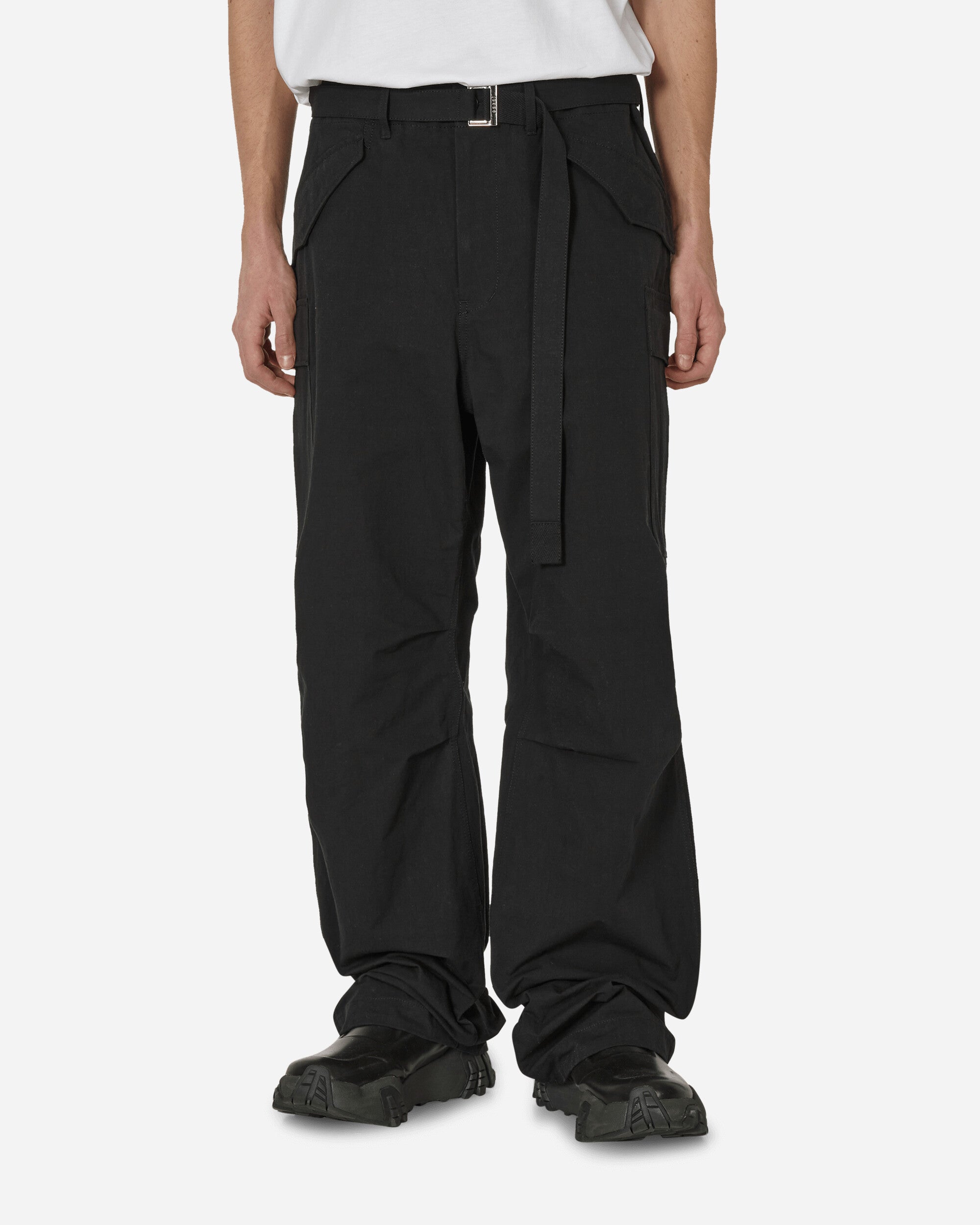 sacai Rip Stop Pants Black Pants Cargo 24-03360M 001