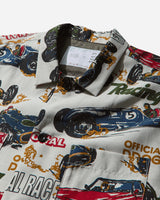 sacai Car Race / Tropical Print Shirt Ivory (Car Race) Shirts Shortsleeve Shirt 25-03653M 899