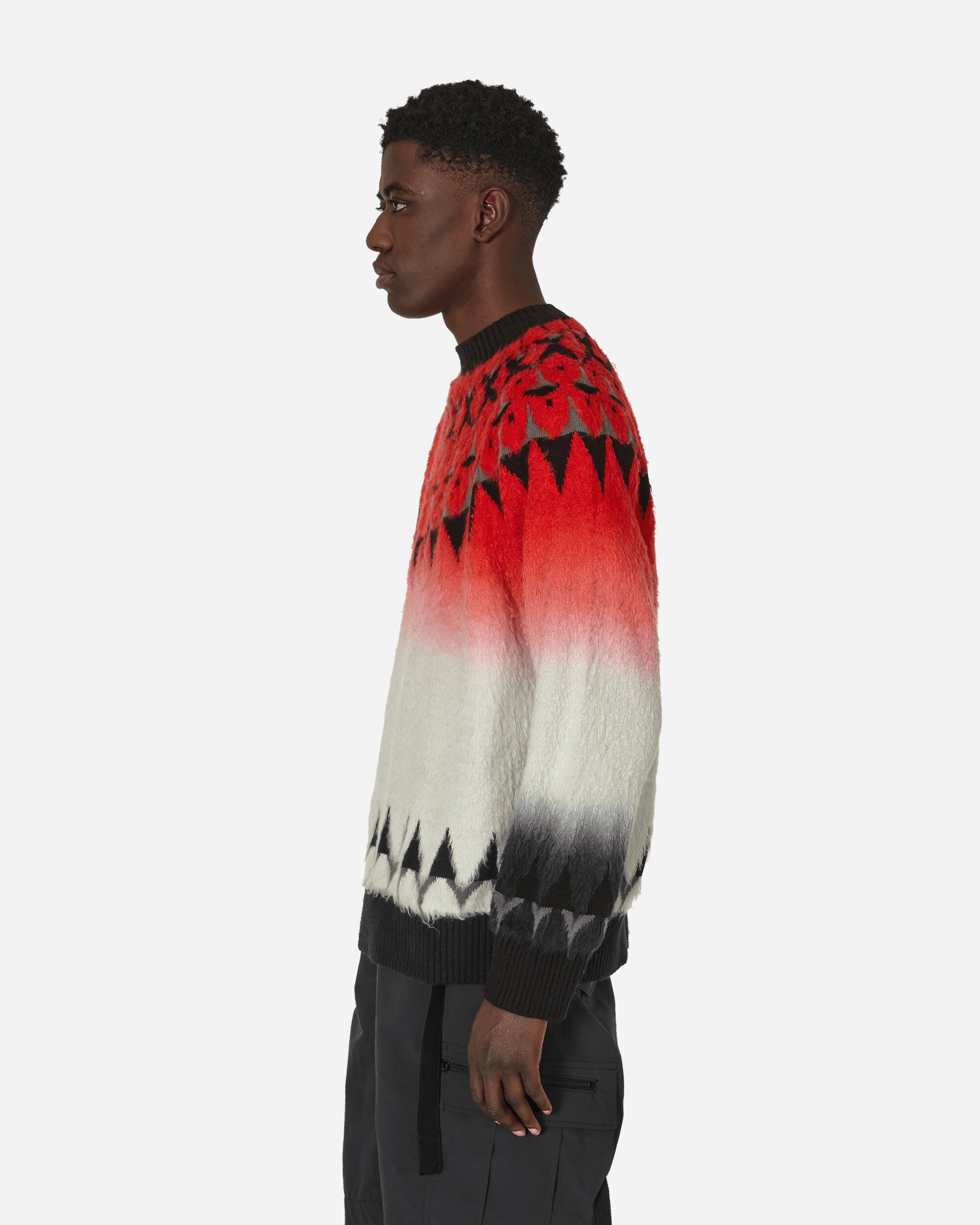 sacai Jacquard Knit Pullover Red Knitwears Sweaters 24-03334M 751