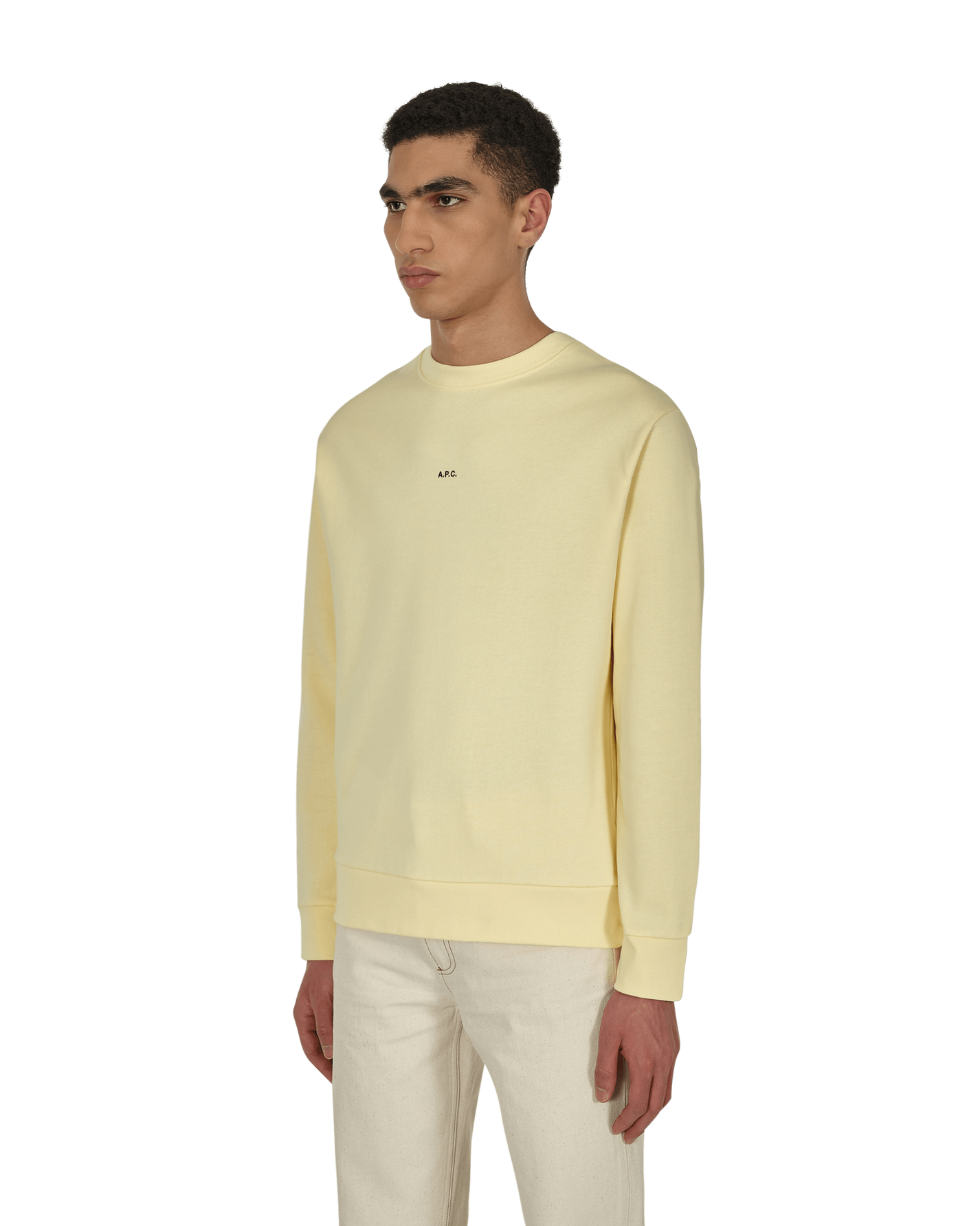 A.P.C. Sweat Steve Light Yellow Sweatshirts Crewneck COEIP-H27621 DAB