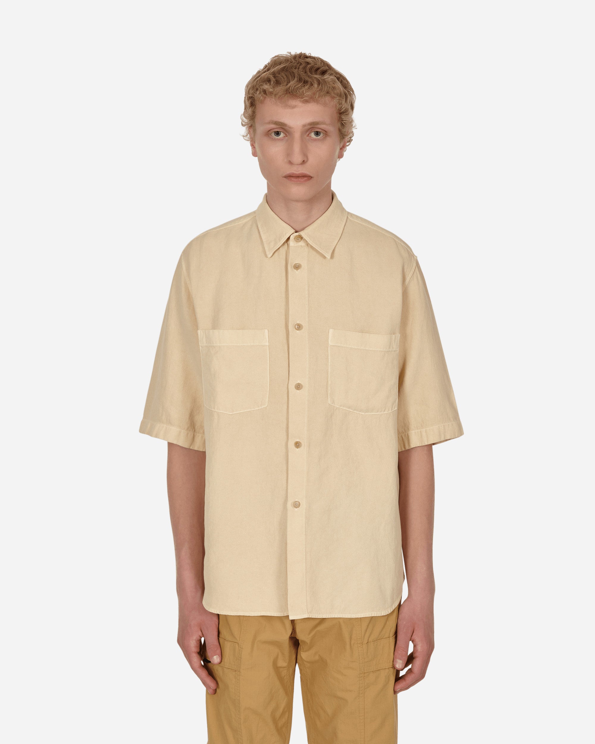 Washi Duck Canvas Shortsleeve Shirt Beige – Slam Jam