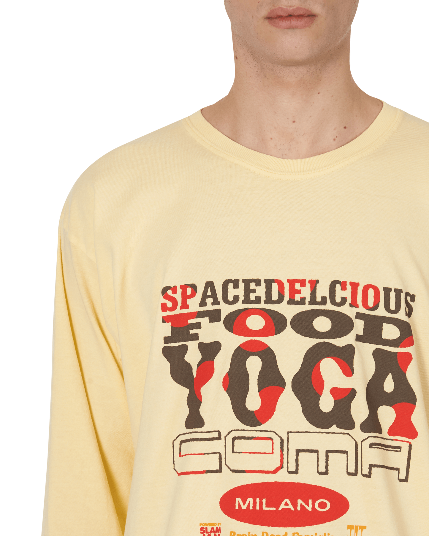 Brain Dead SLAM JAM SPACEDELICIOUS YELLOW T-Shirts Longsleeve BDF19T01001222YL01 YL01