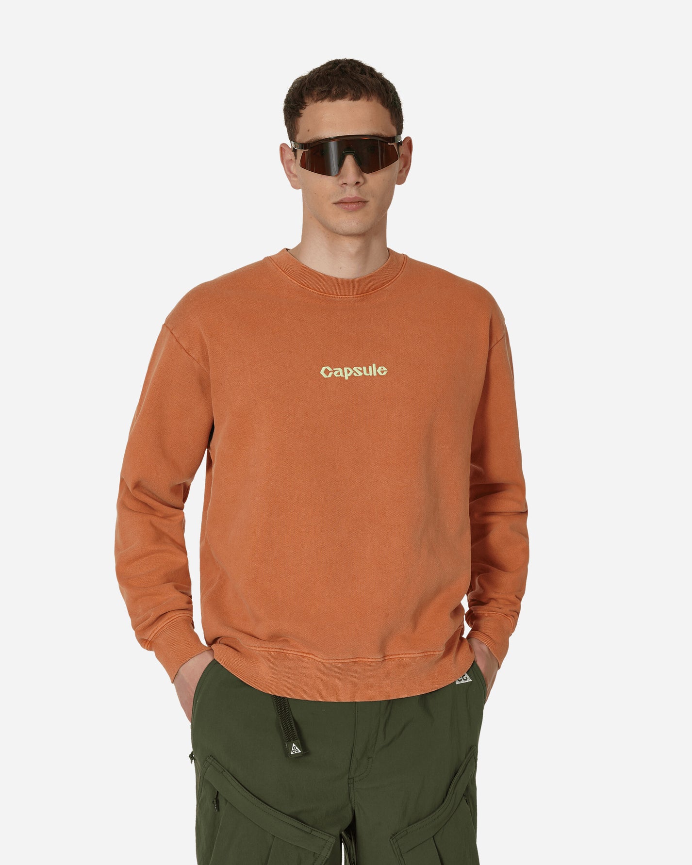 Capsule Rust Capsule Logo Crewneck Rust Pigment Sweatshirts Crewneck CAPRUSTLOGOCREW ORANGE