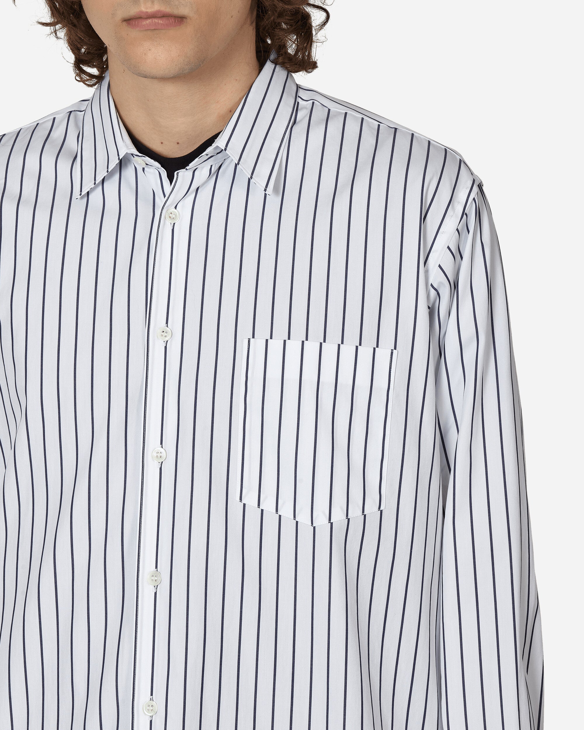 Comme Des Garçons Shirt Mens Shirt Woven Stripe Shirts Longsleeve Shirt FZ-B115-PER  119