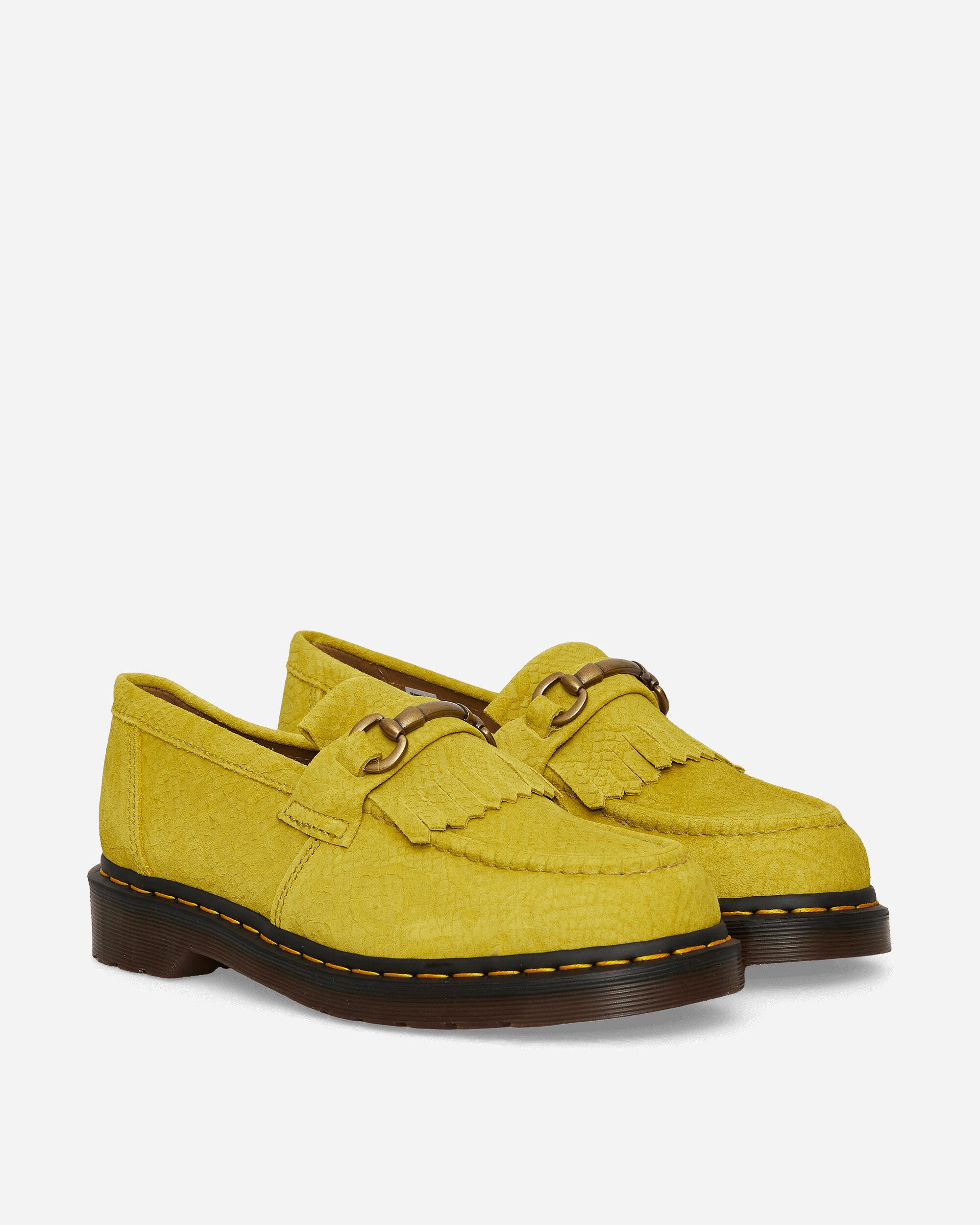 Dr. Martens Snaffle Loaferadrian Snaffle Moss Green Calf Python Emboss Classic Shoes Loafers 31056334 001