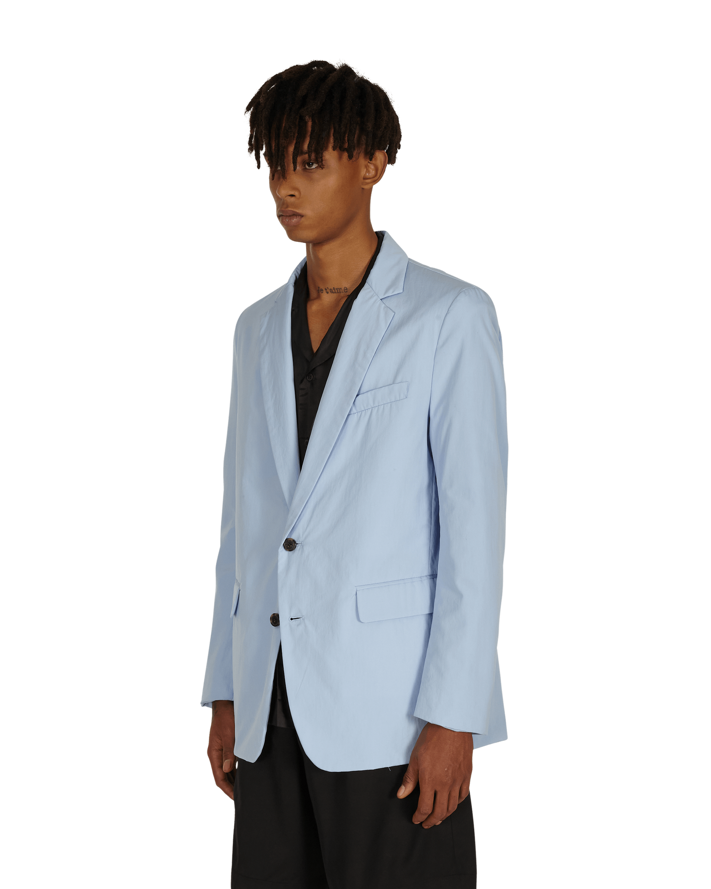 Dries Van Noten Benton 2228 M.W. Light Blue Coats and Jackets Blazers 211-20408-2228 514