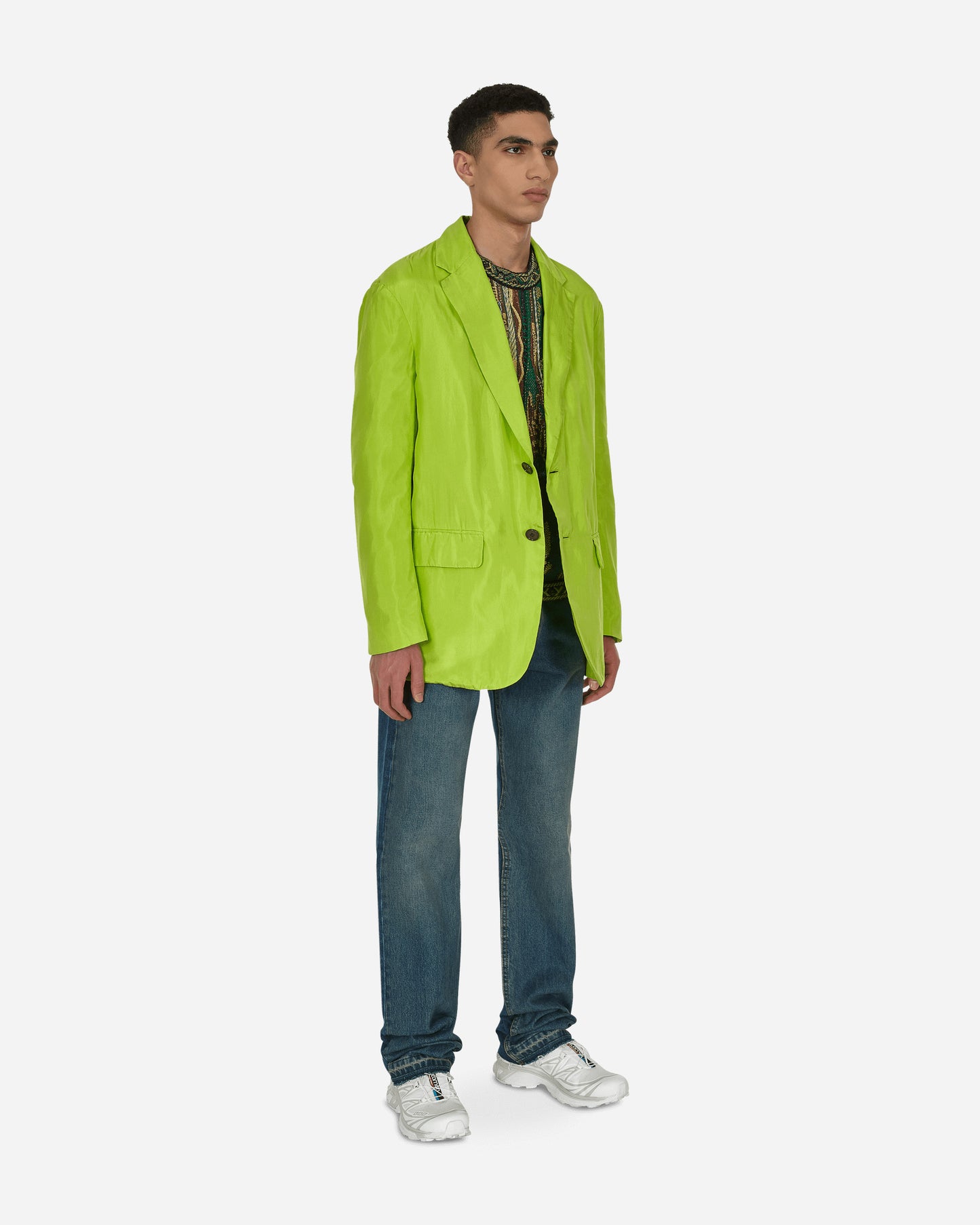 Dries Van Noten Berkleys 4170 Neon Green Coats and Jackets Jackets 020423-4170 629